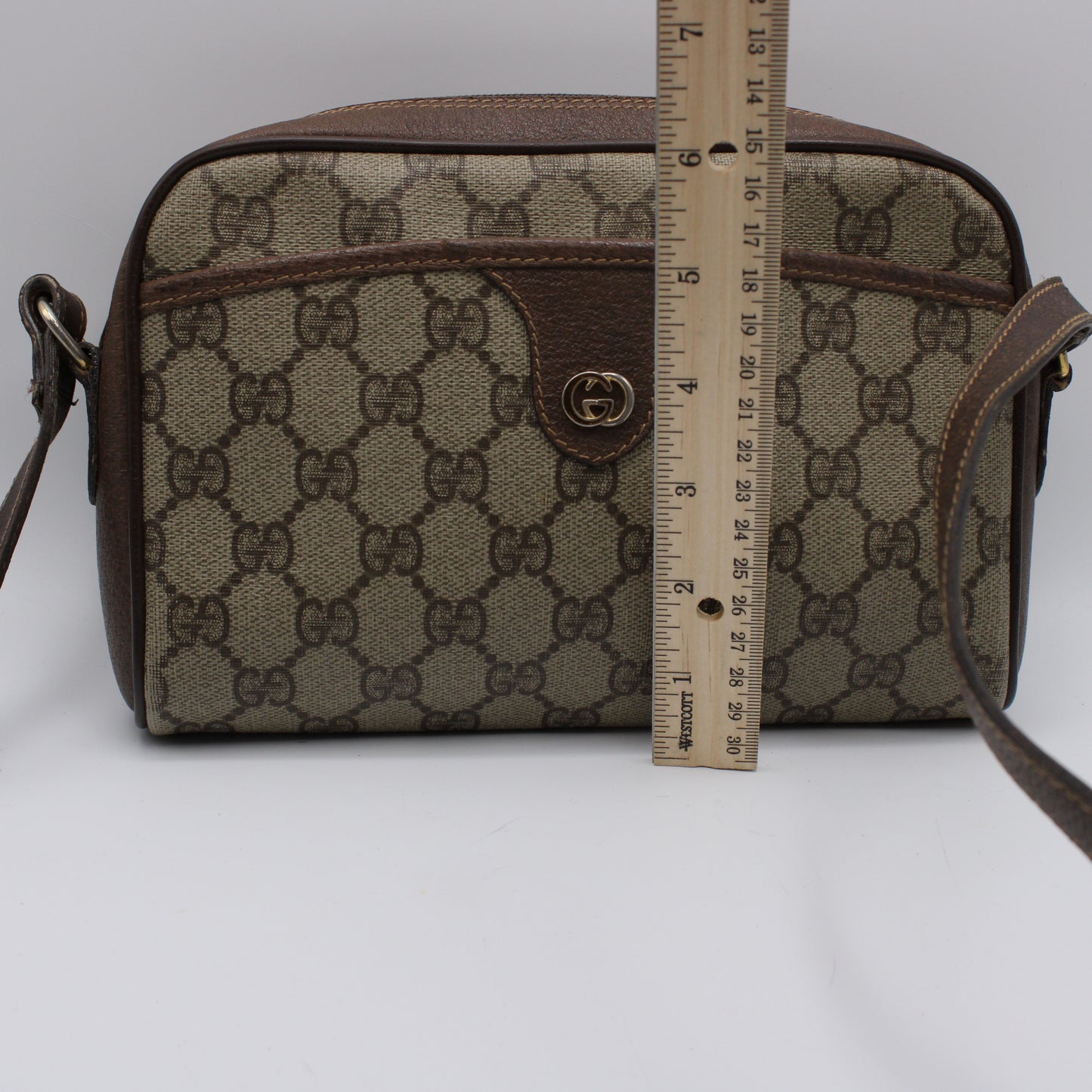 GUCCI Ophidia Beige GG Canvas Crossbody Bag Vintage