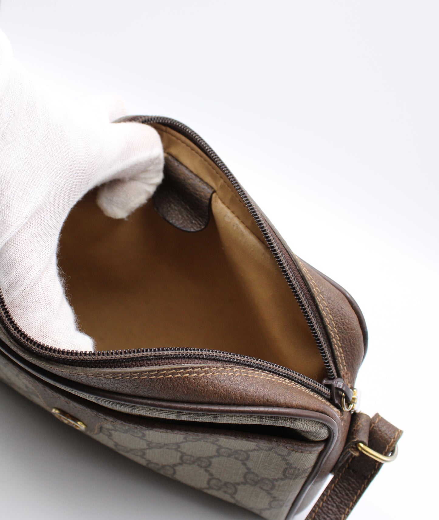 GUCCI Ophidia Beige GG Canvas Crossbody Bag Vintage