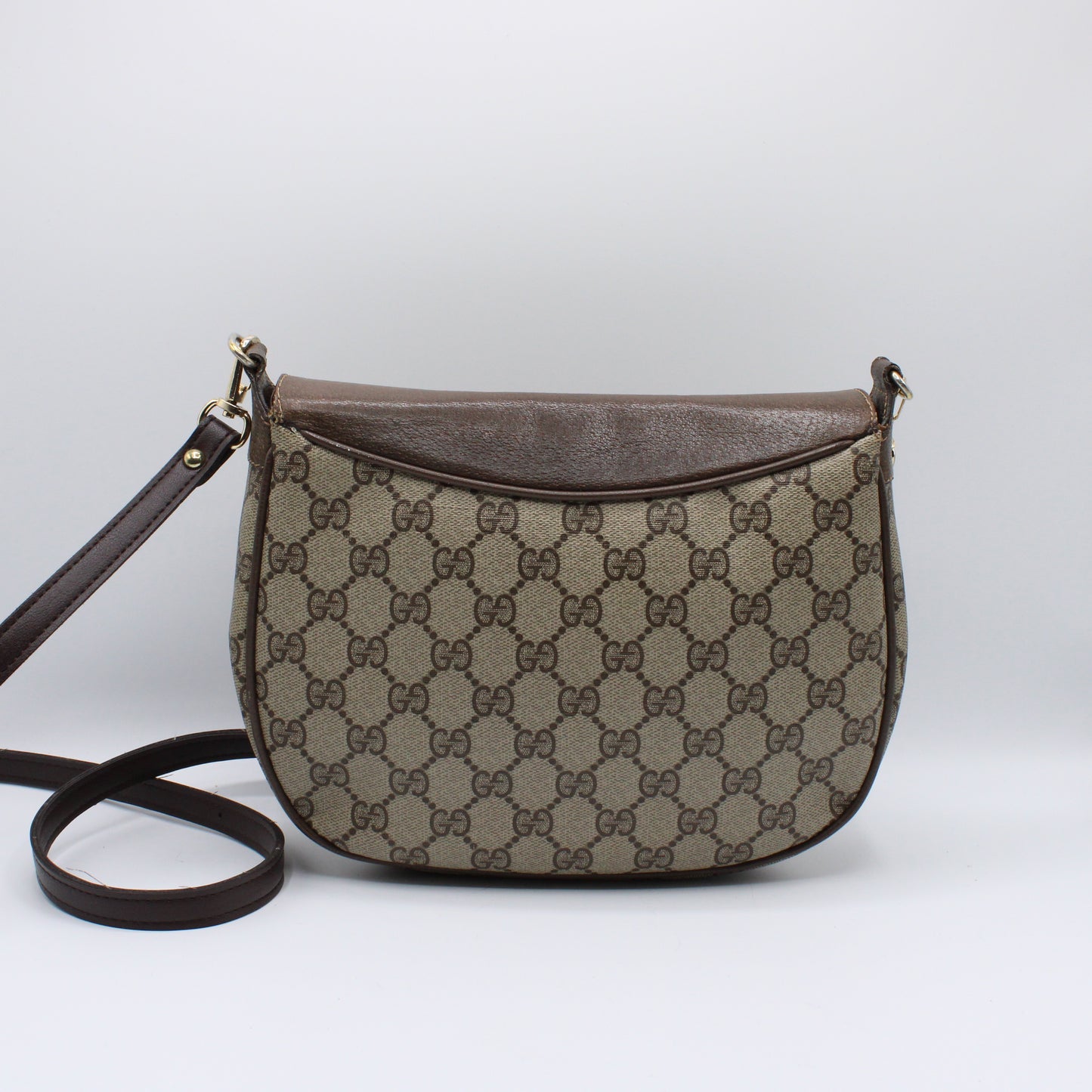 Gucci Supreme Ophidia Crossbody Flap Over Brown Bag Vintage