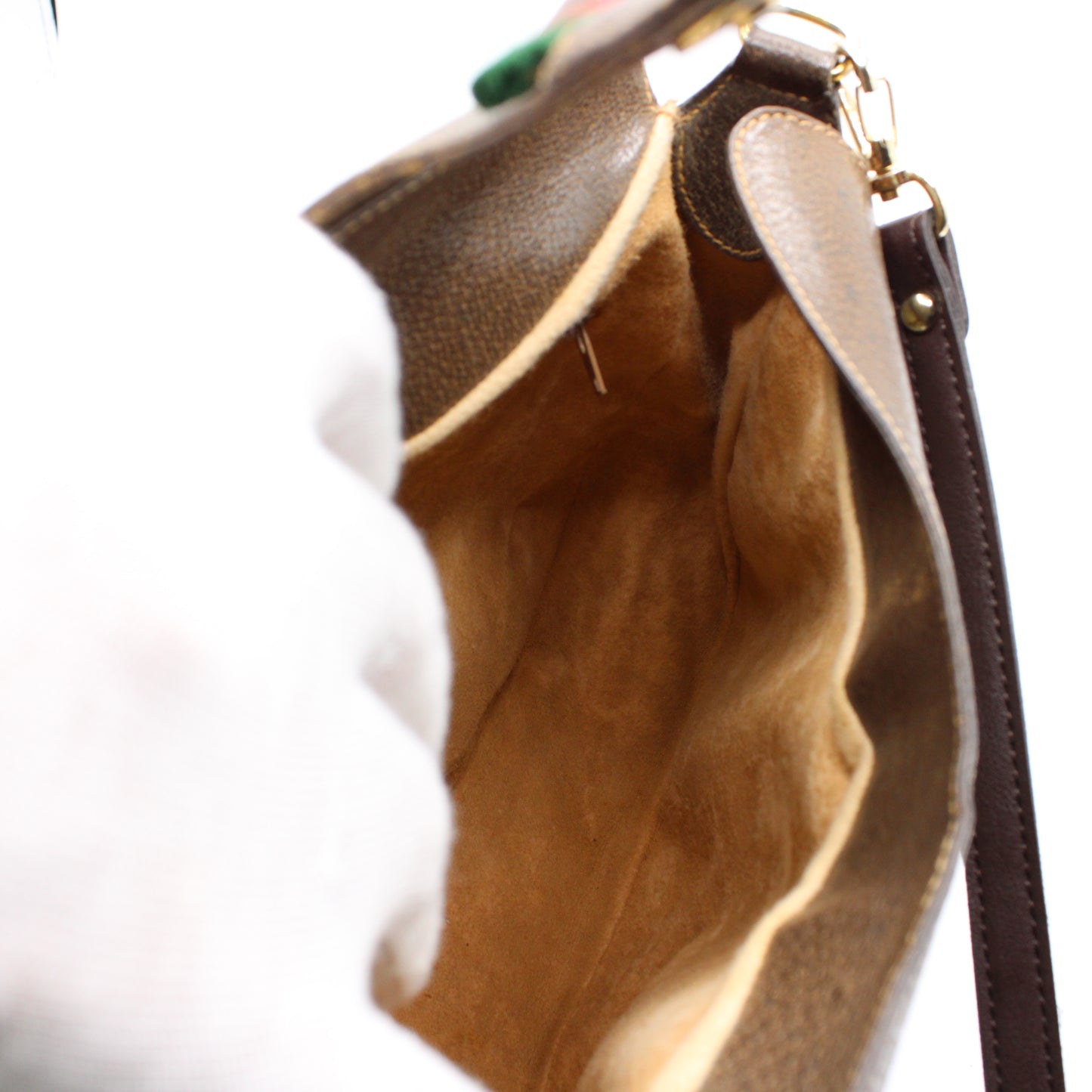 Gucci Supreme Ophidia Crossbody Flap Over Brown Bag Vintage