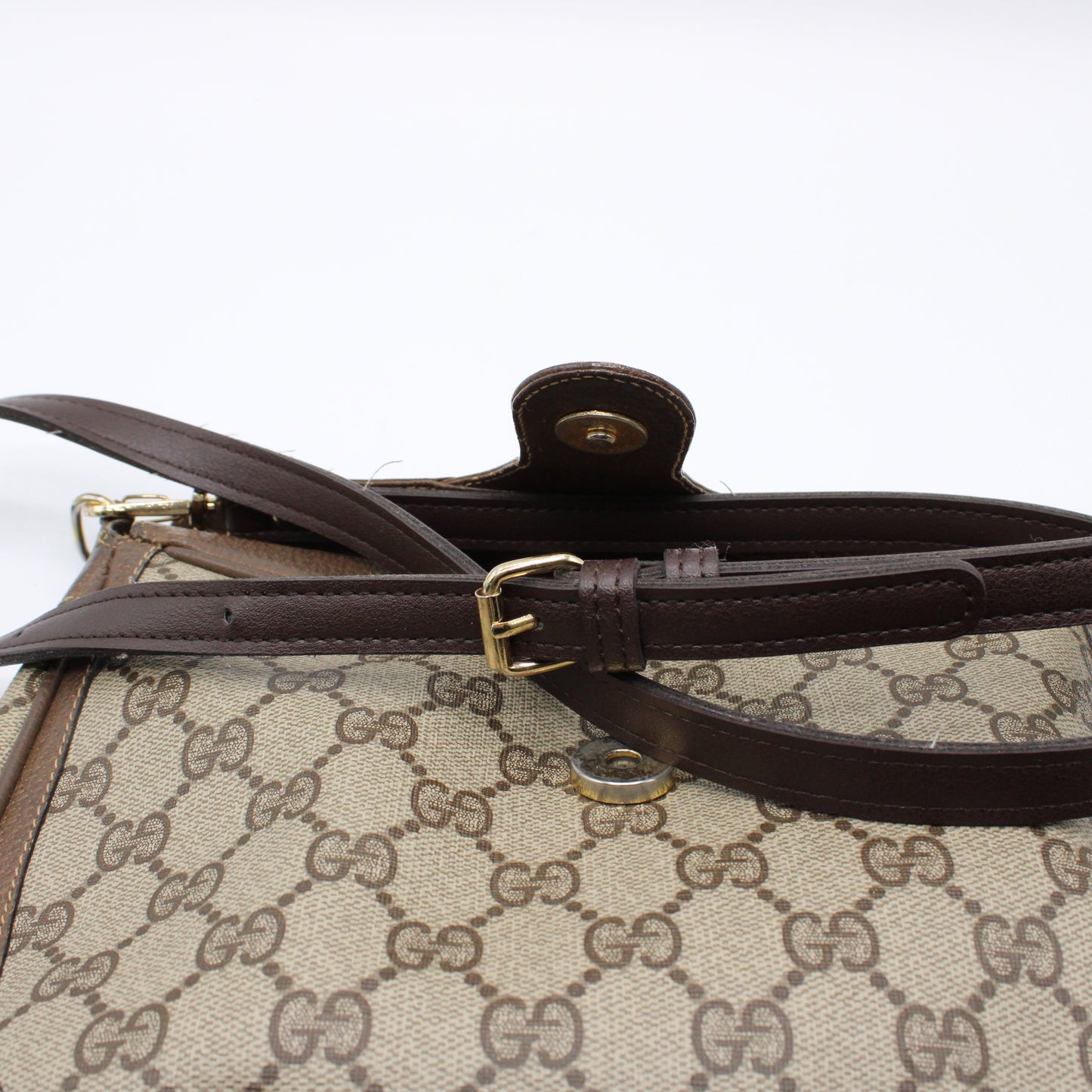 Gucci Supreme Ophidia Crossbody Flap Over Brown Bag Vintage