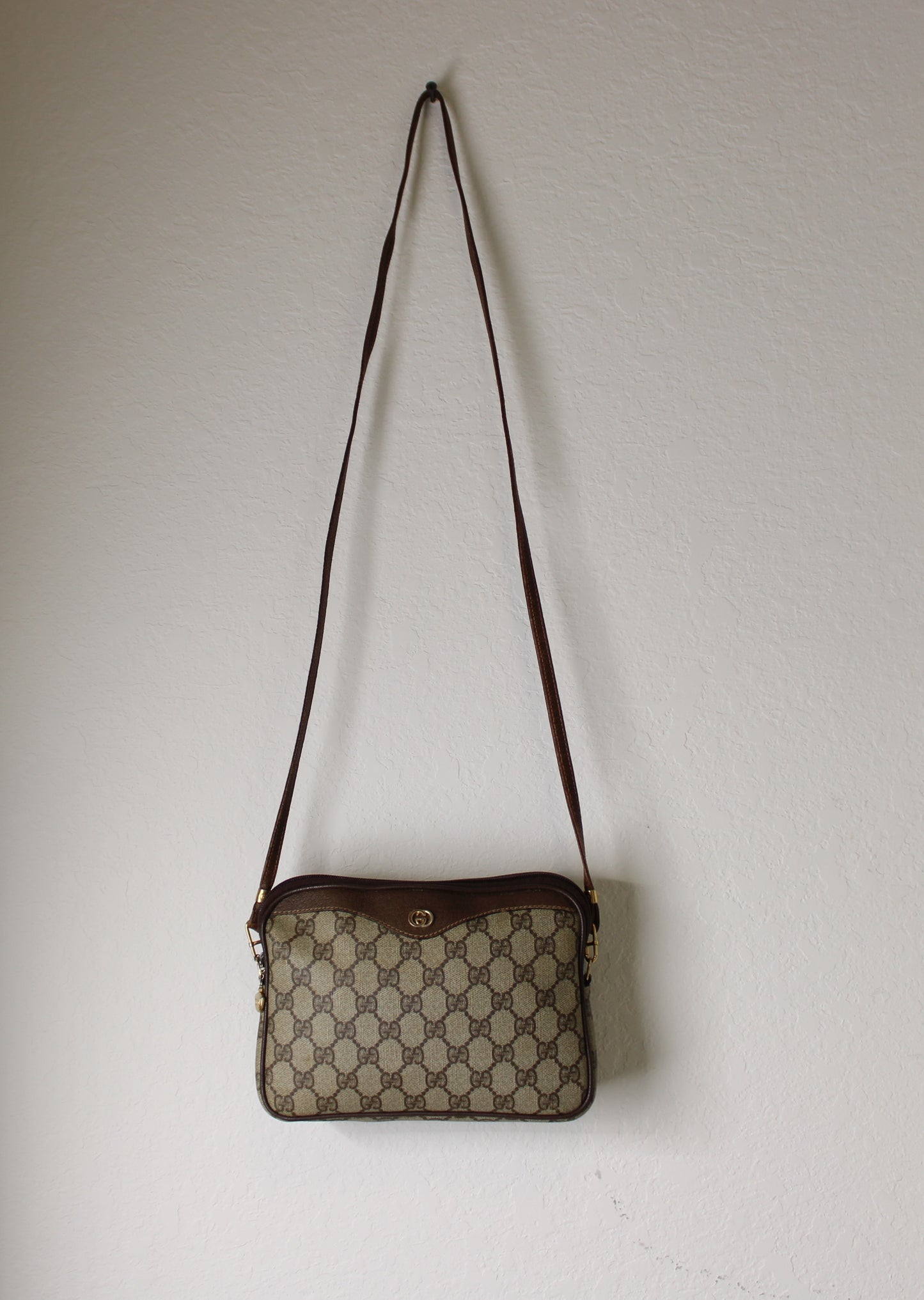 Gucci Ophidia Brown GG Canvas Shoulder Crossbody Bag Vintage