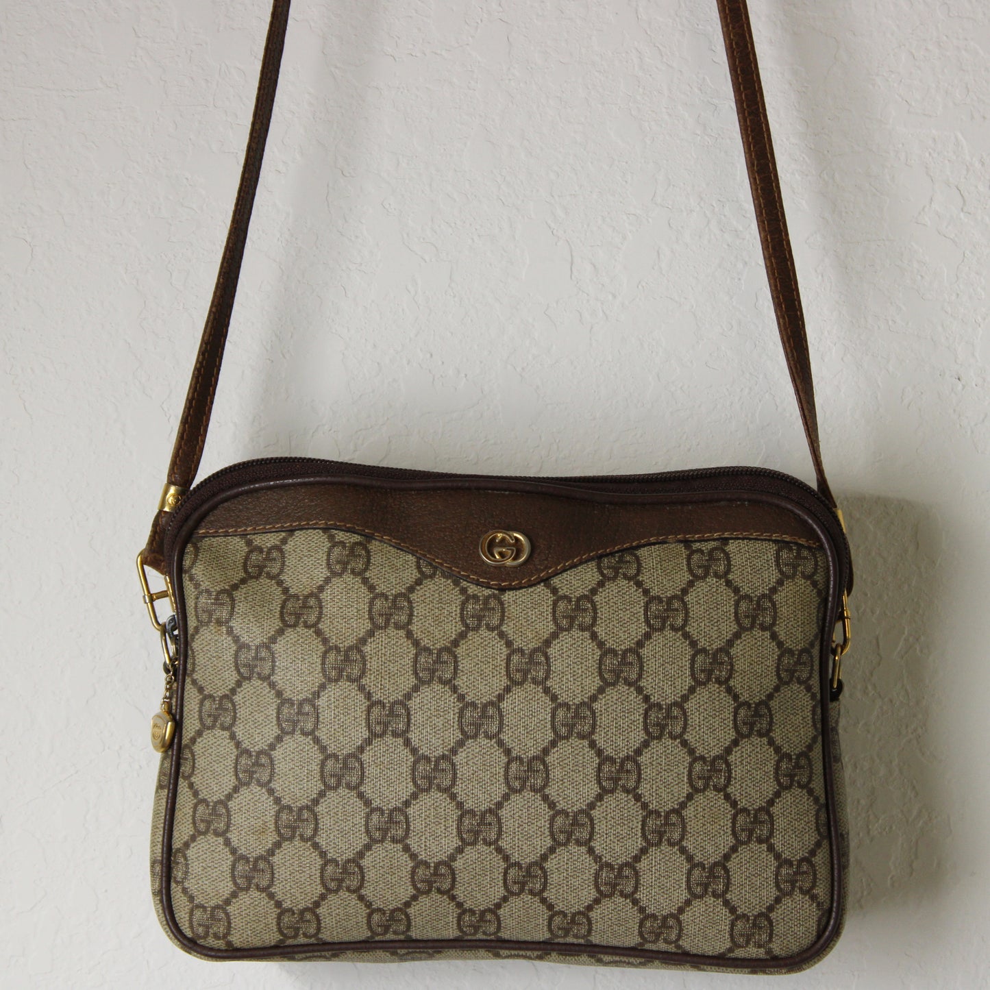 Gucci Ophidia Brown GG Canvas Shoulder Crossbody Bag Vintage
