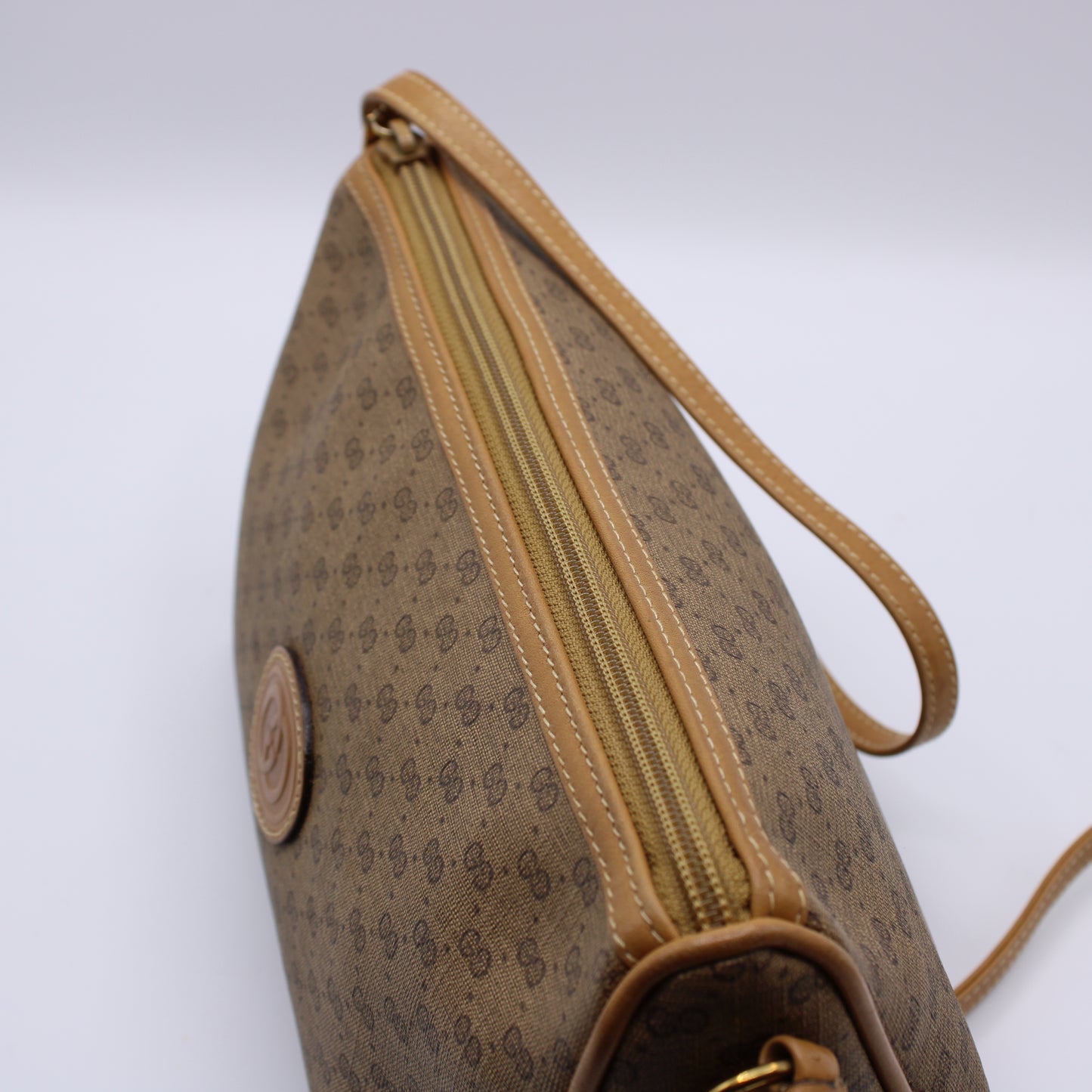 Gucci Micro Small GG Canvas Triangular Crossbody Bag Vintage