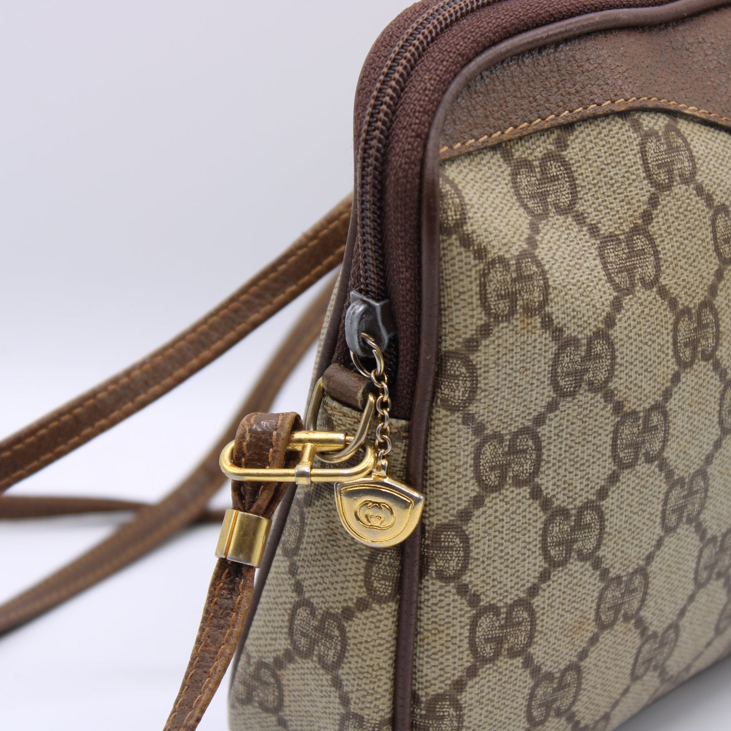 Gucci Ophidia Brown GG Canvas Shoulder Crossbody Bag Vintage