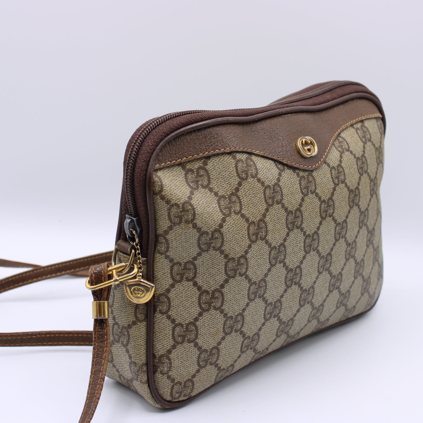Gucci Ophidia Brown GG Canvas Shoulder Crossbody Bag Vintage
