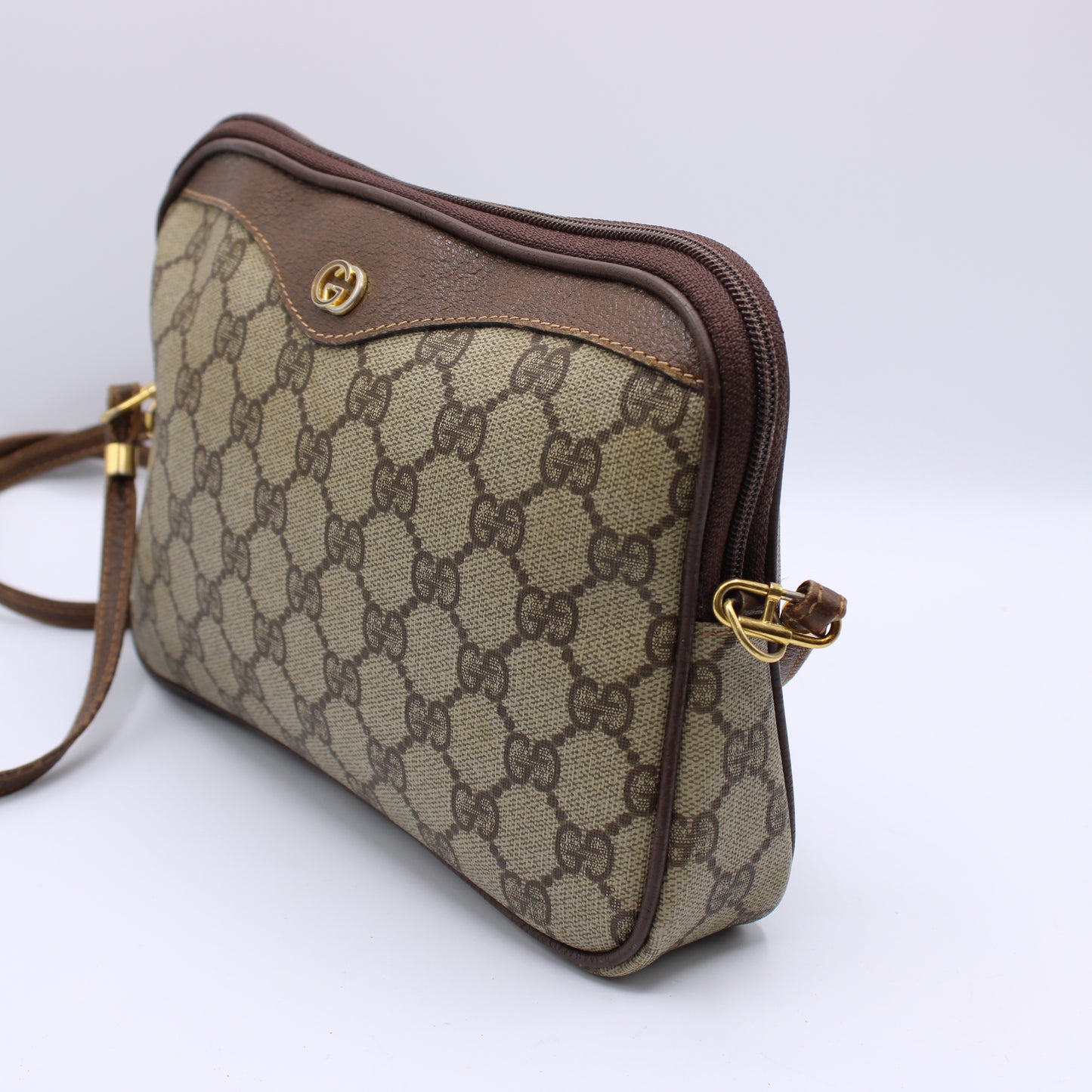 Gucci Ophidia Brown GG Canvas Shoulder Crossbody Bag Vintage