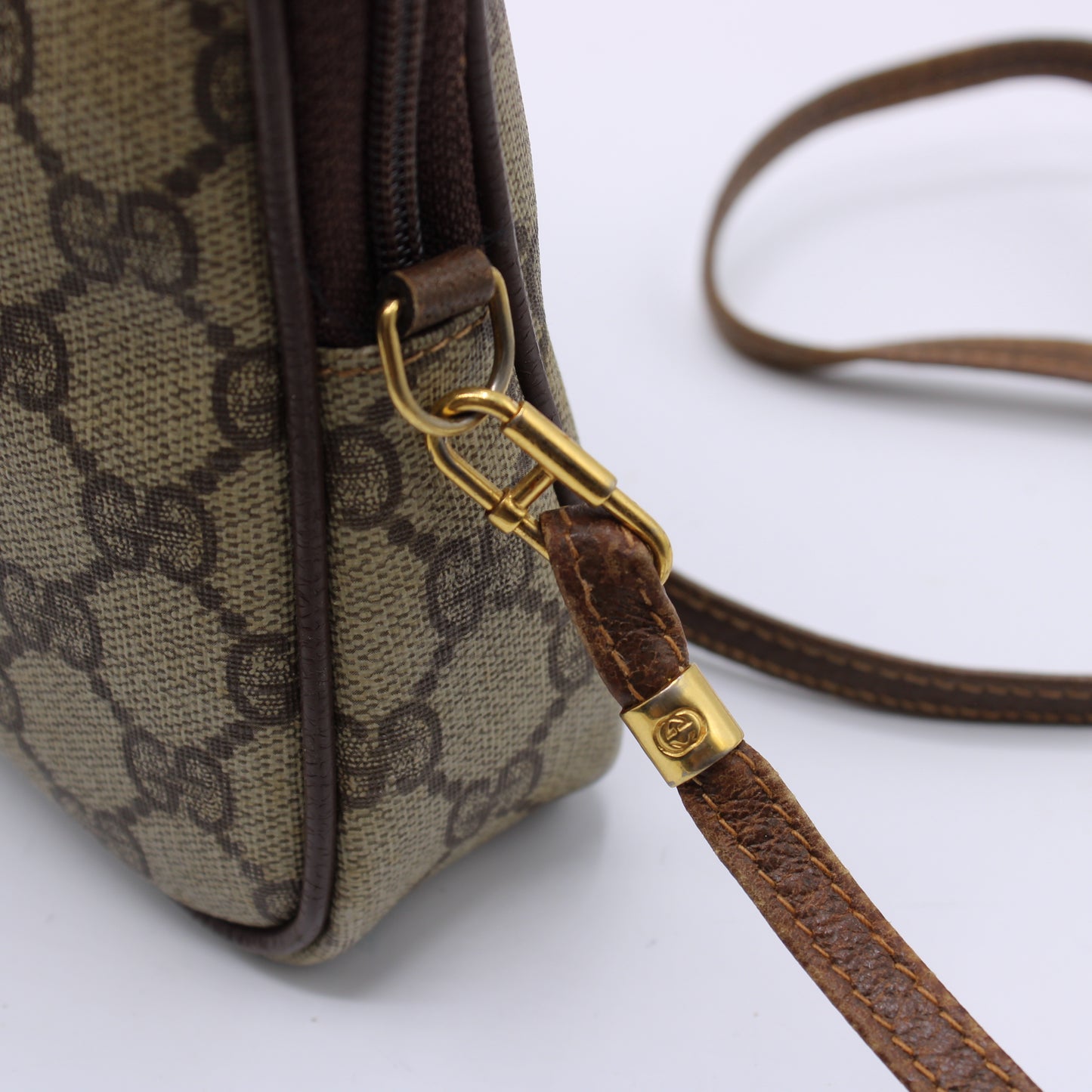 Gucci Ophidia Brown GG Canvas Shoulder Crossbody Bag Vintage
