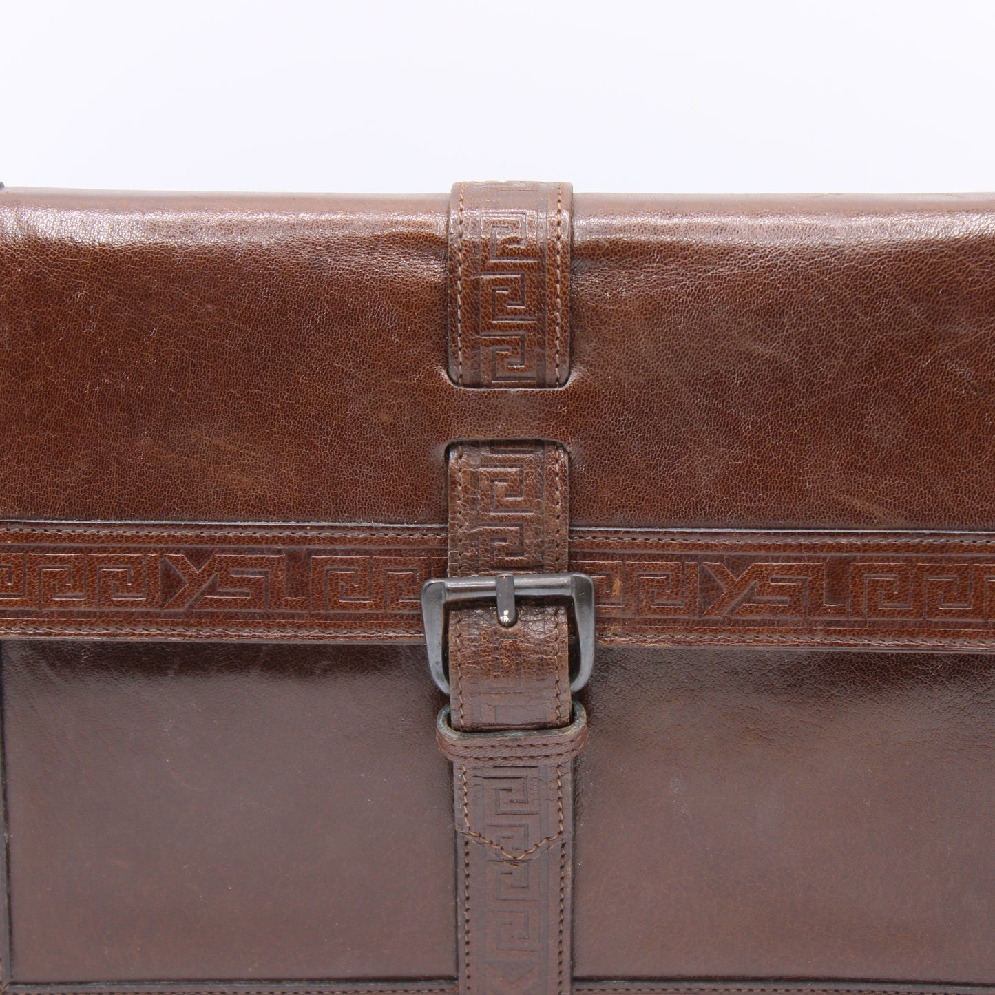 Yves Saint Laurent Brown Embossed Leather LouLou Crossbody Bag Vintage