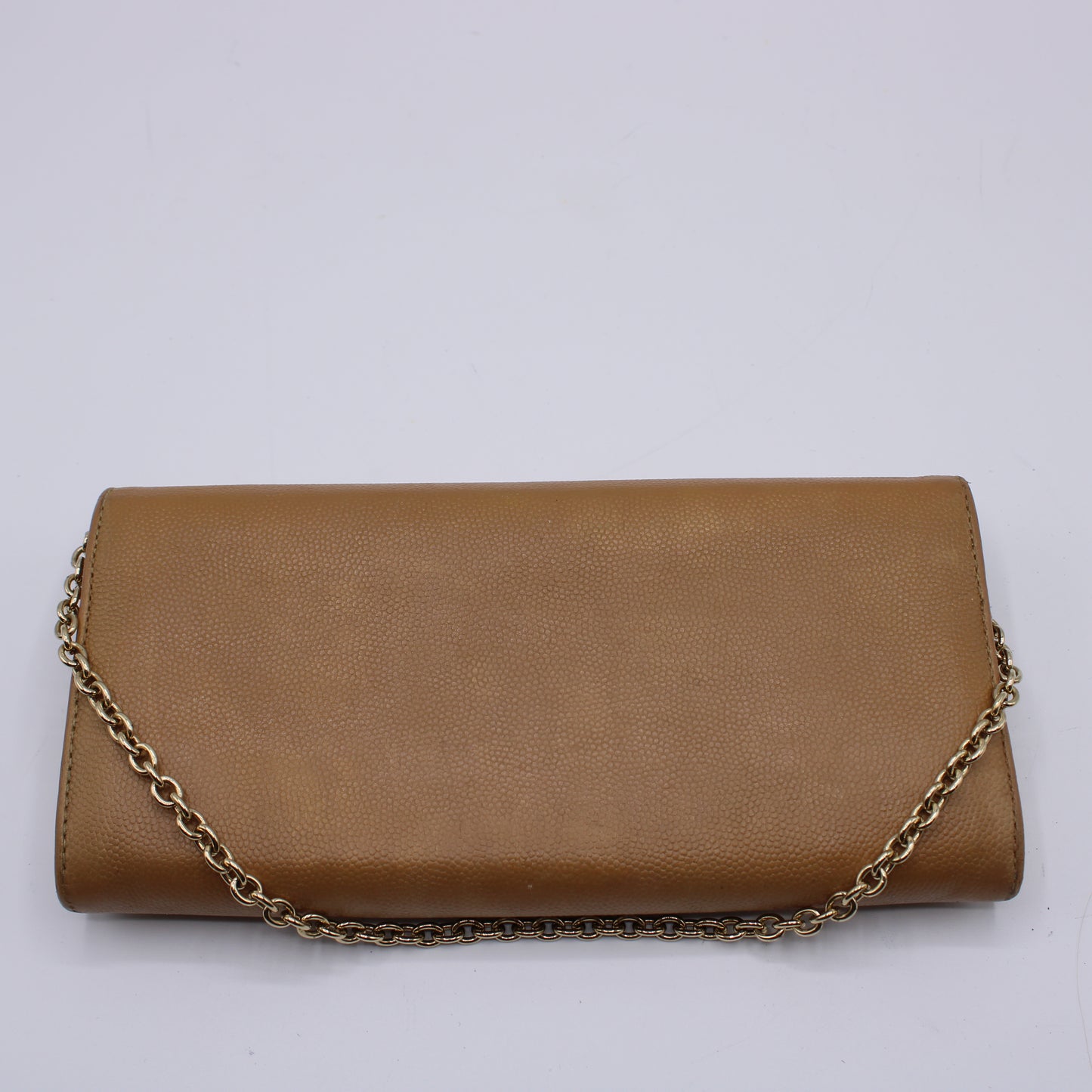 Christian Dior Bronze Textured Leather Wallet on Chain Vintage
