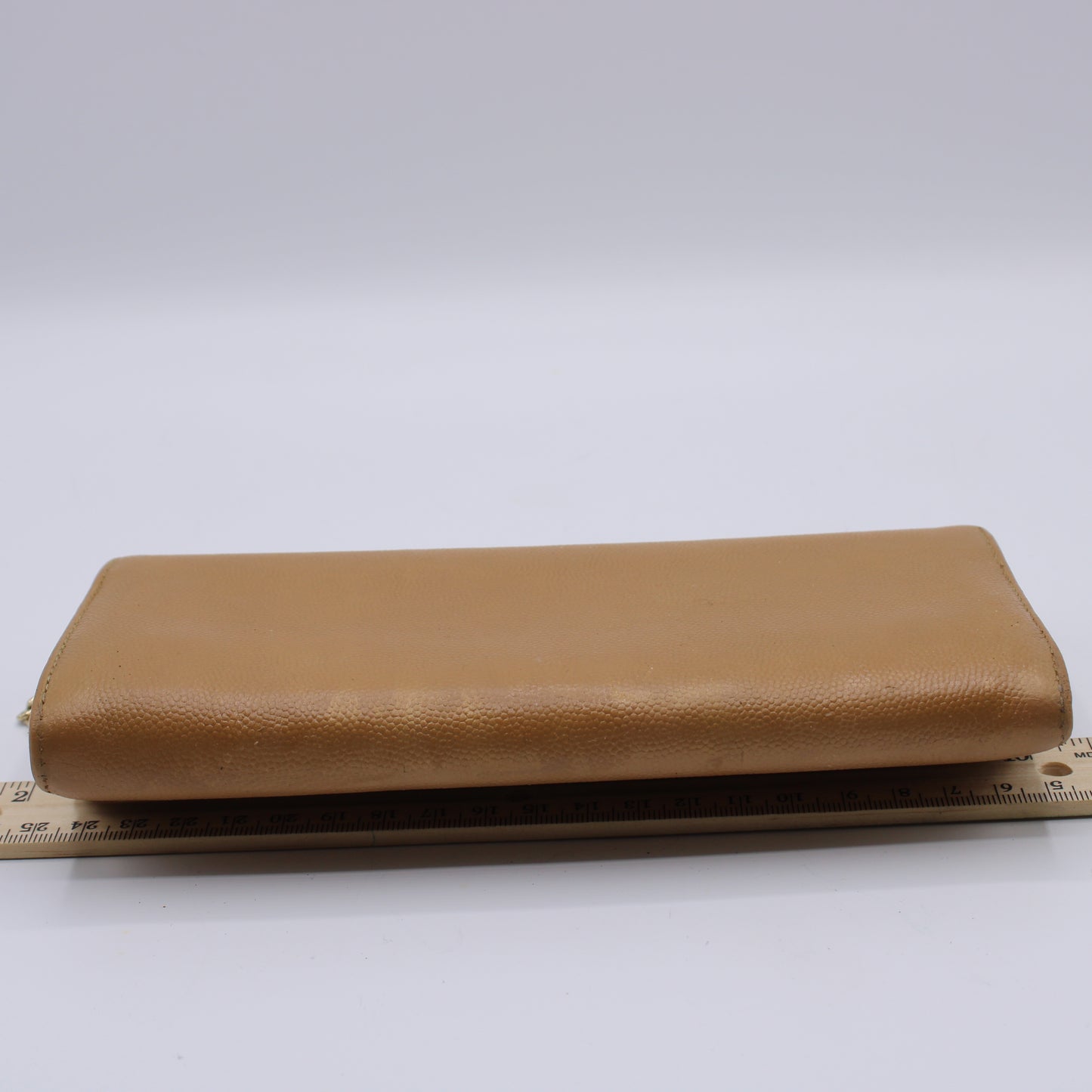 Christian Dior Bronze Textured Leather Wallet on Chain Vintage