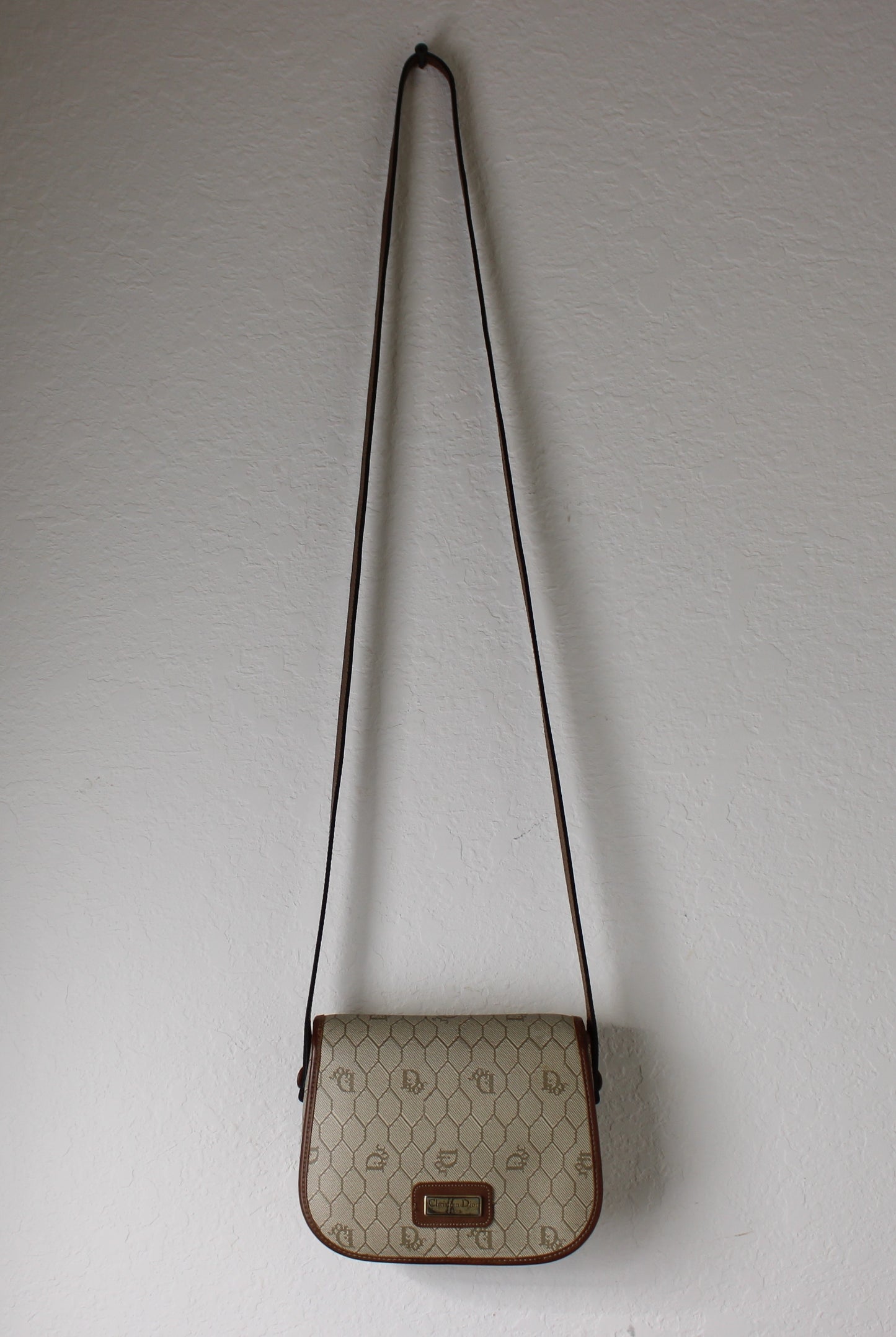 Christian Dior Monogram Honeycomb Crossbody Bag Vintage