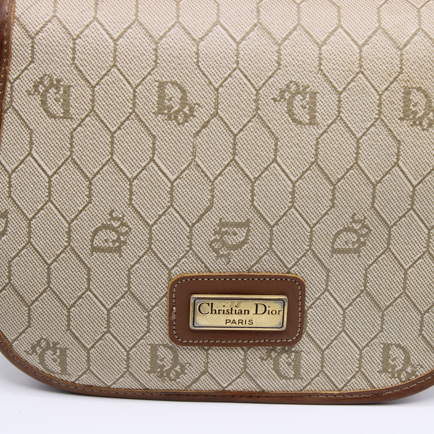 Christian Dior Monogram Honeycomb Crossbody Bag Vintage