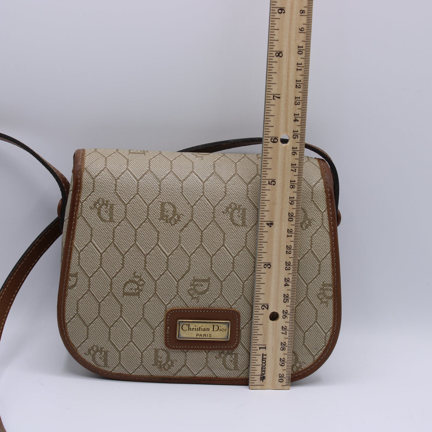 Christian Dior Monogram Honeycomb Crossbody Bag Vintage