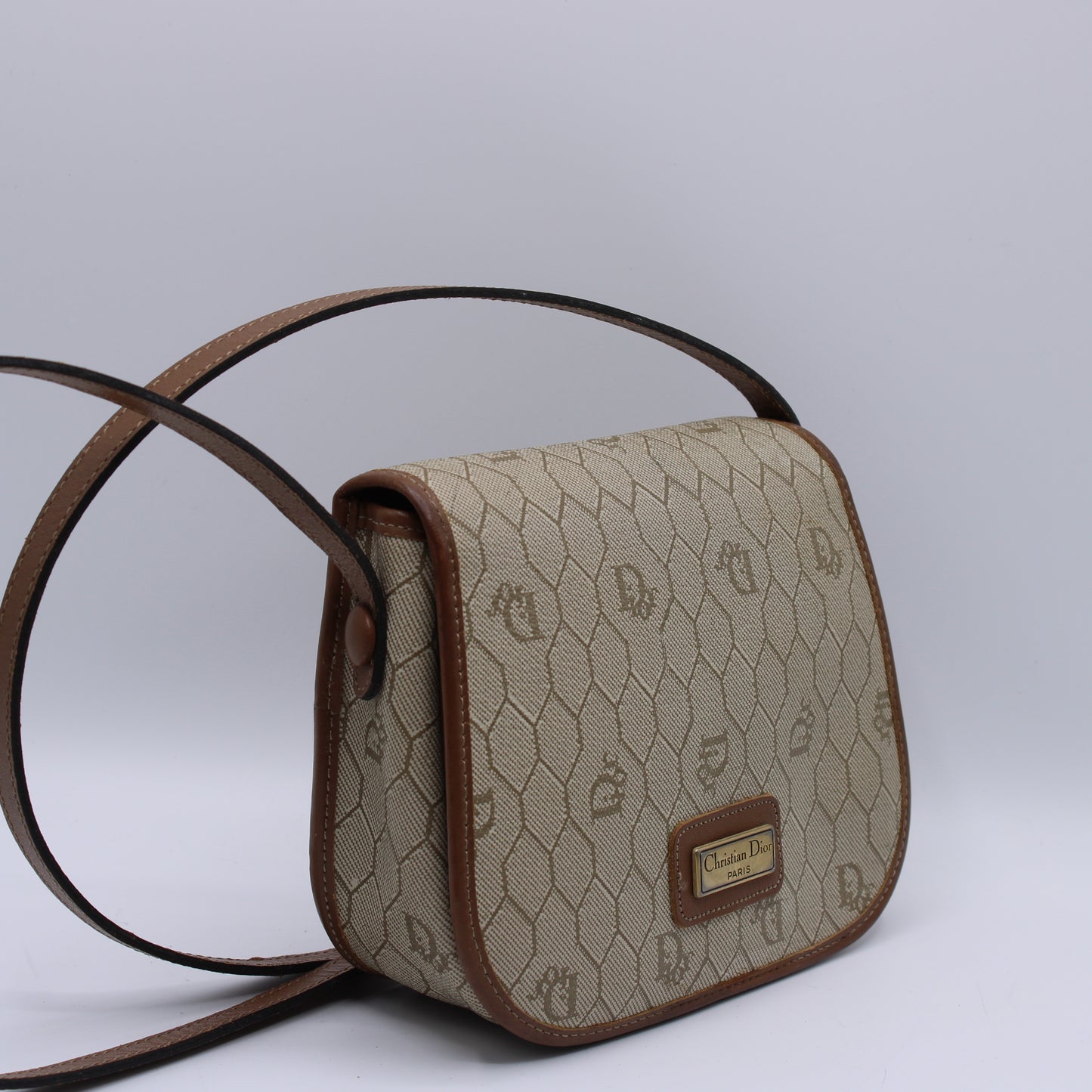 Christian Dior Monogram Honeycomb Crossbody Bag Vintage
