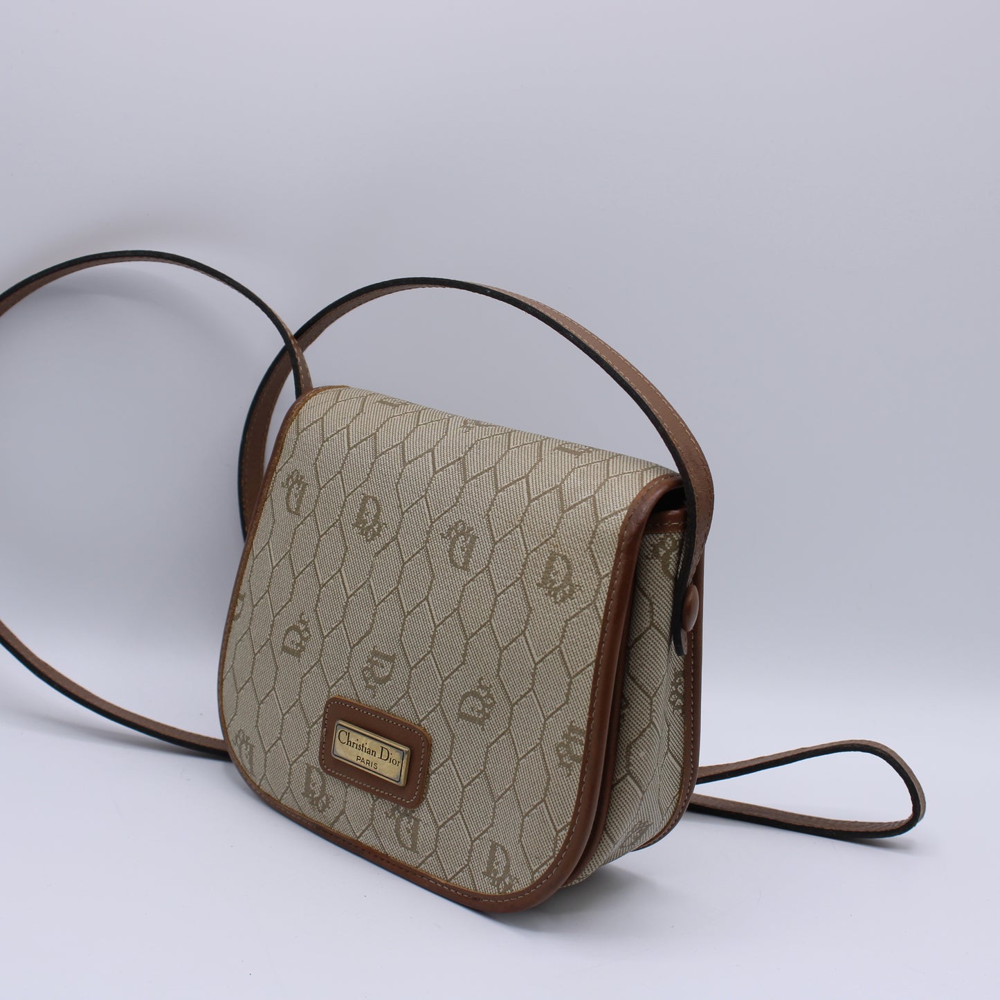 Christian Dior Monogram Honeycomb Crossbody Bag Vintage
