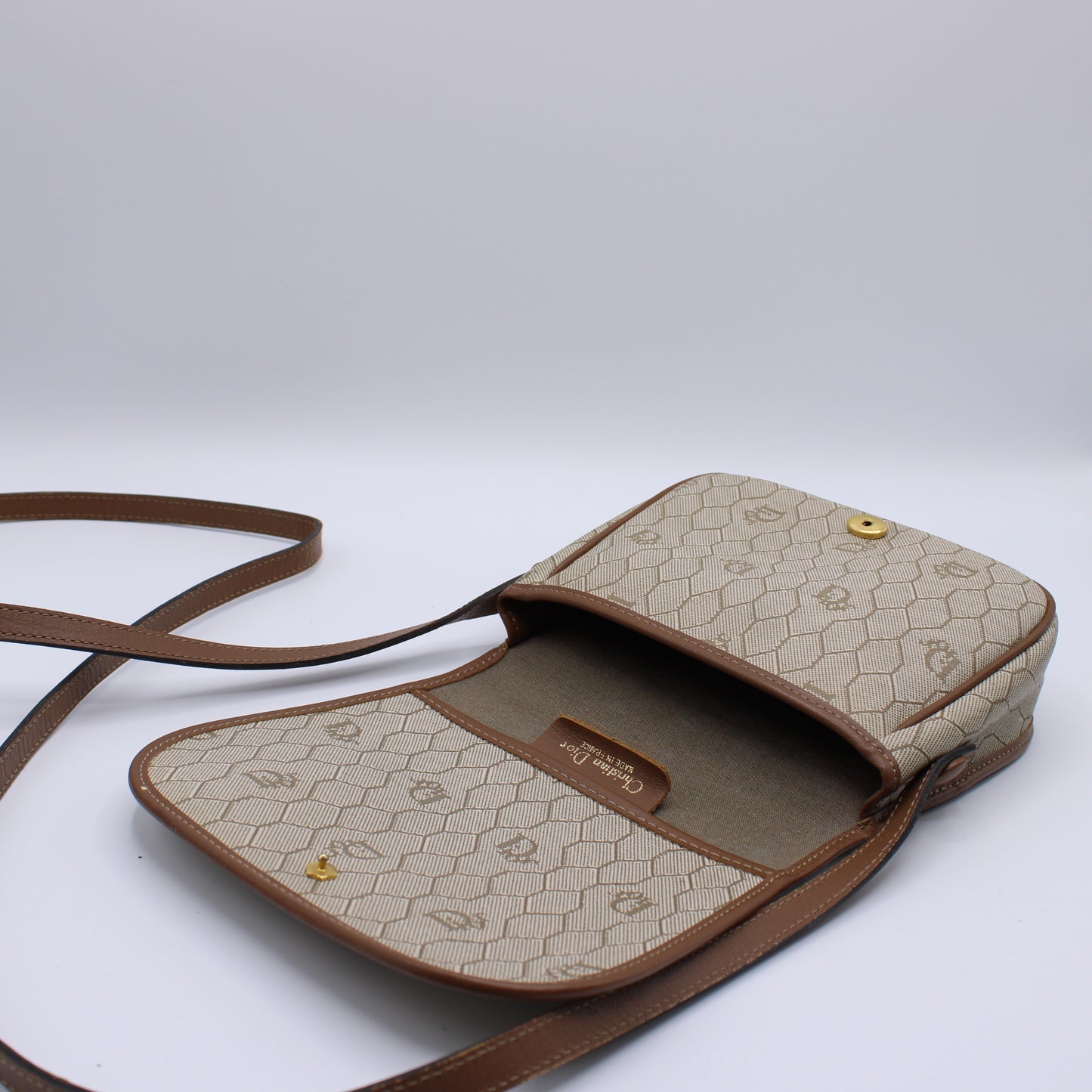 Christian Dior Monogram Honeycomb Crossbody Bag Vintage