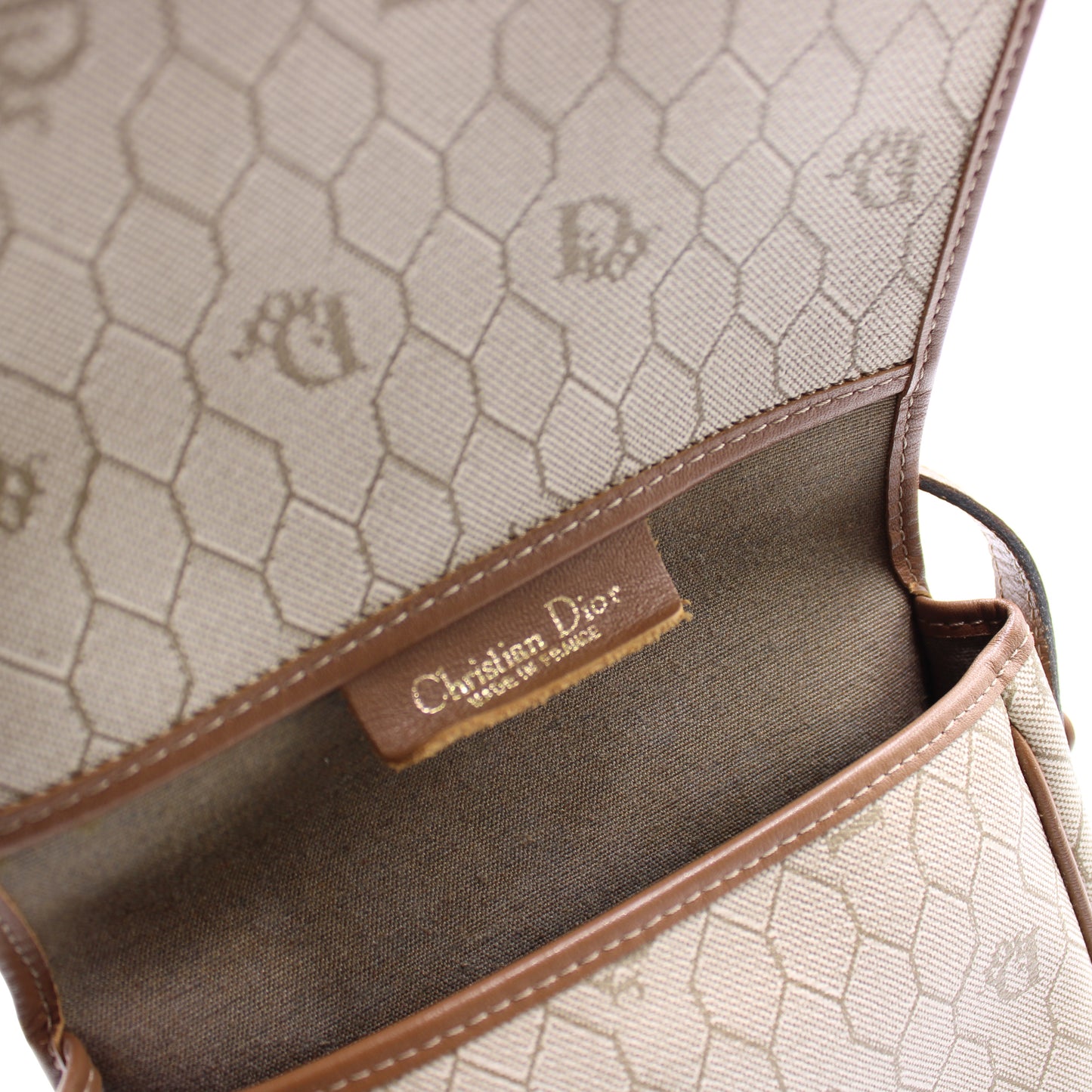 Christian Dior Monogram Honeycomb Crossbody Bag Vintage