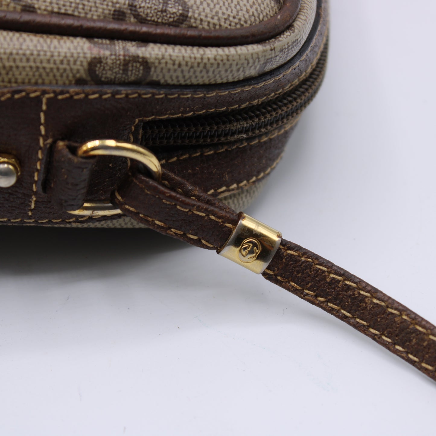 Gucci Ophidia GG Brown Canvas Crossbody Bag Vintage