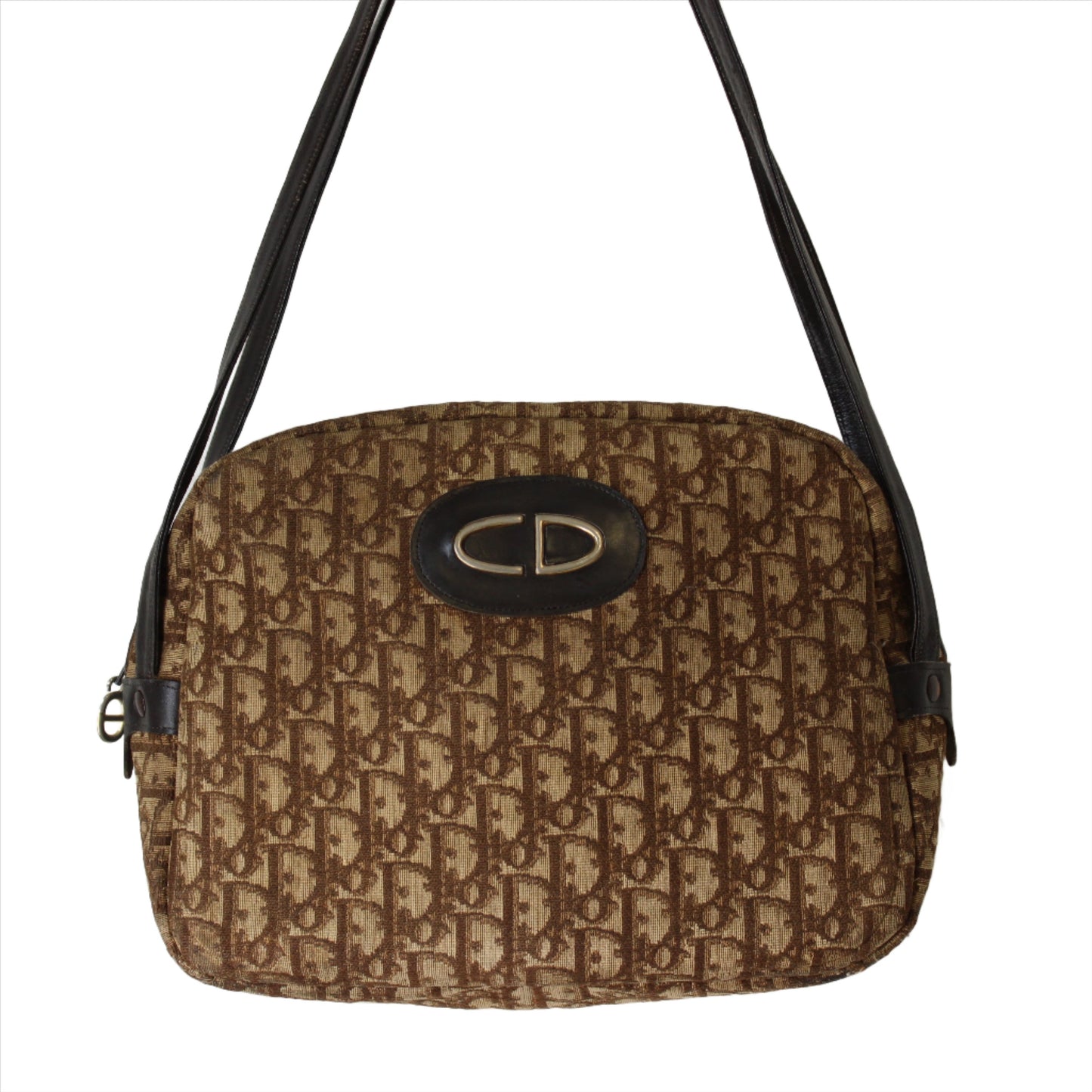 Christian Dior Trotter Brown Monogram Diorissimo Tote Bag Vintage