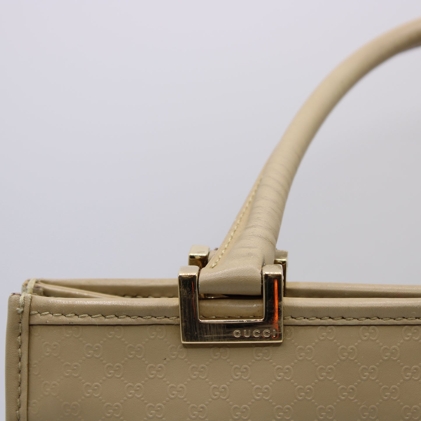 Gucci Beige MicroGuccissima Leather Jackie 1961 Tote Bag Vintage