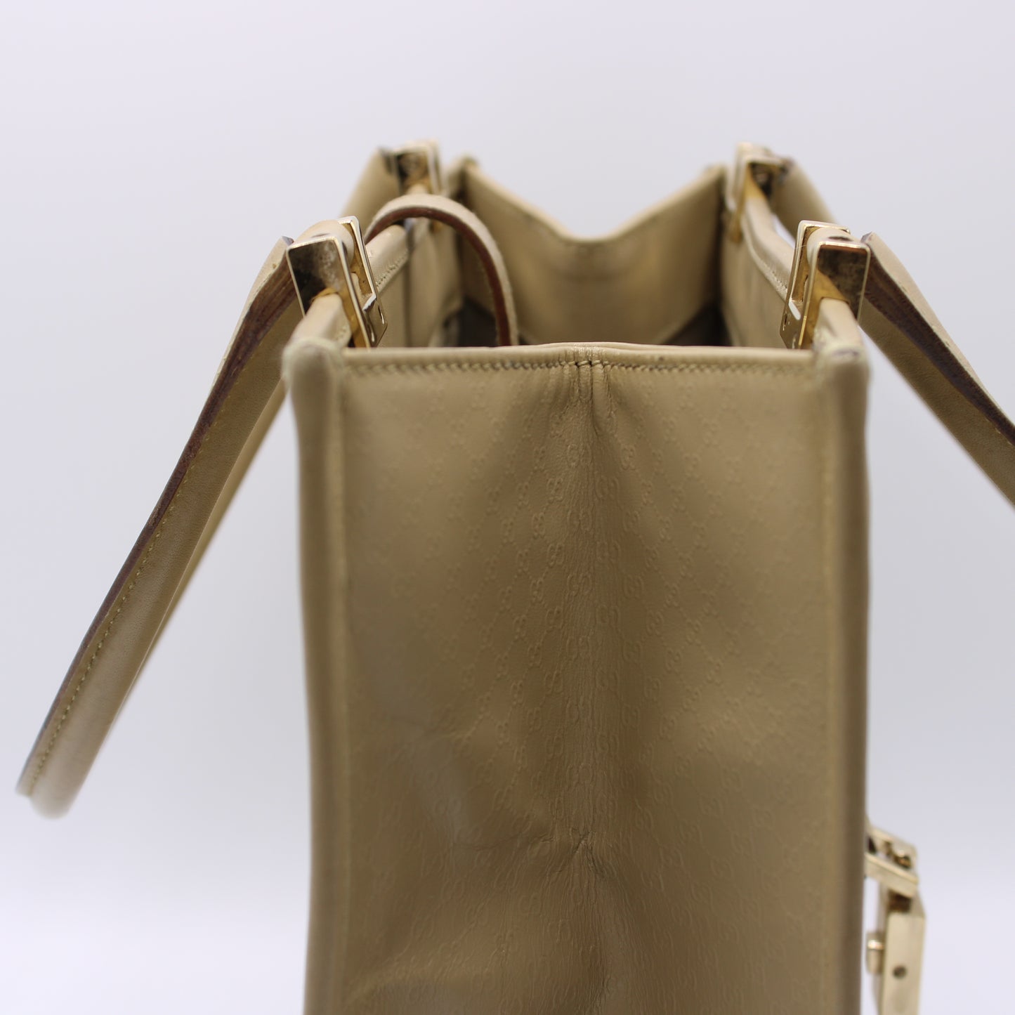 Gucci Beige MicroGuccissima Leather Jackie 1961 Tote Bag Vintage