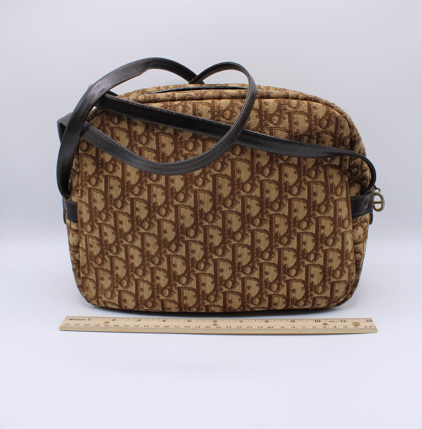 Christian Dior Trotter Brown Monogram Diorissimo Tote Bag Vintage