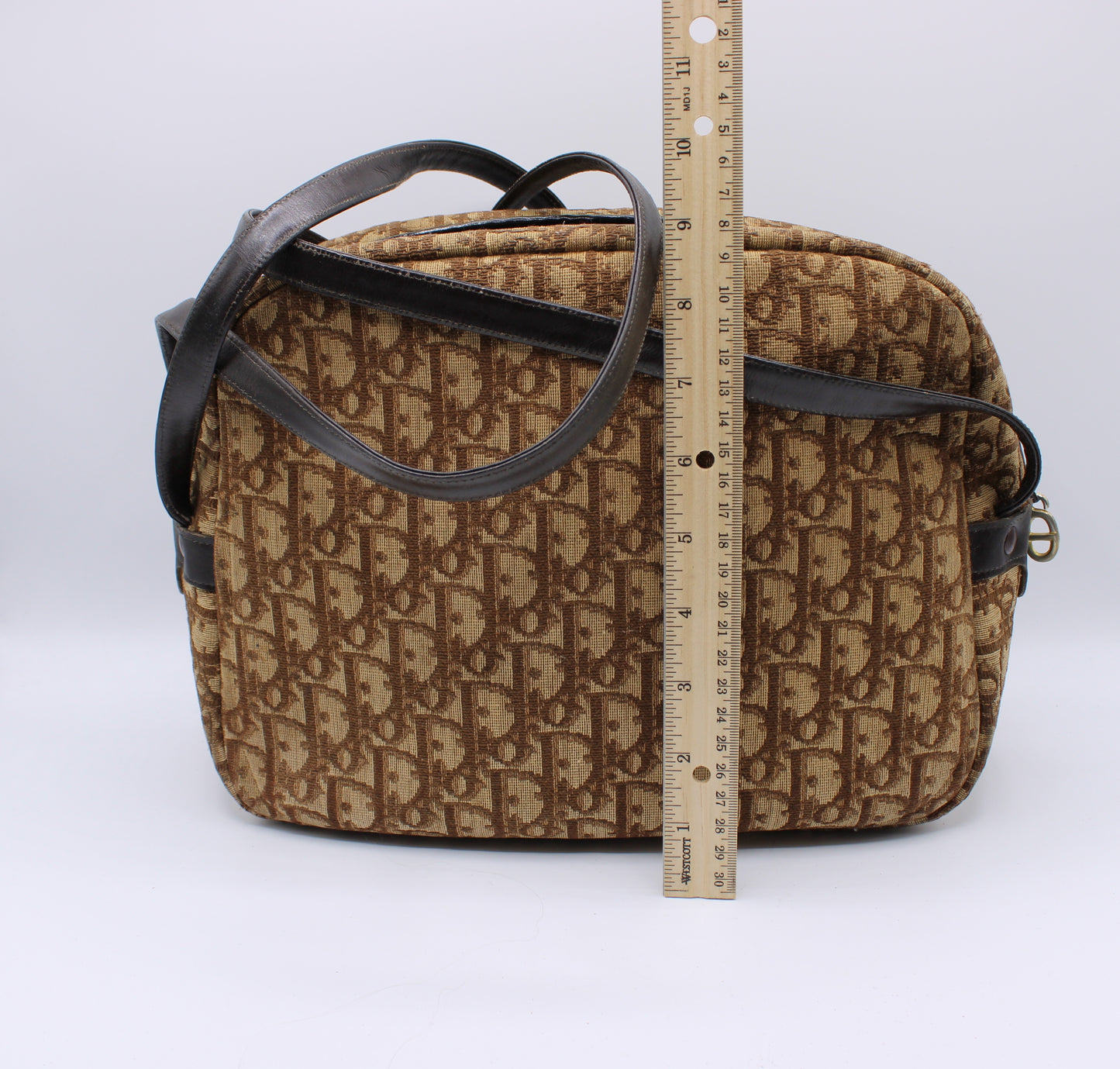 Christian Dior Trotter Brown Monogram Diorissimo Tote Bag Vintage