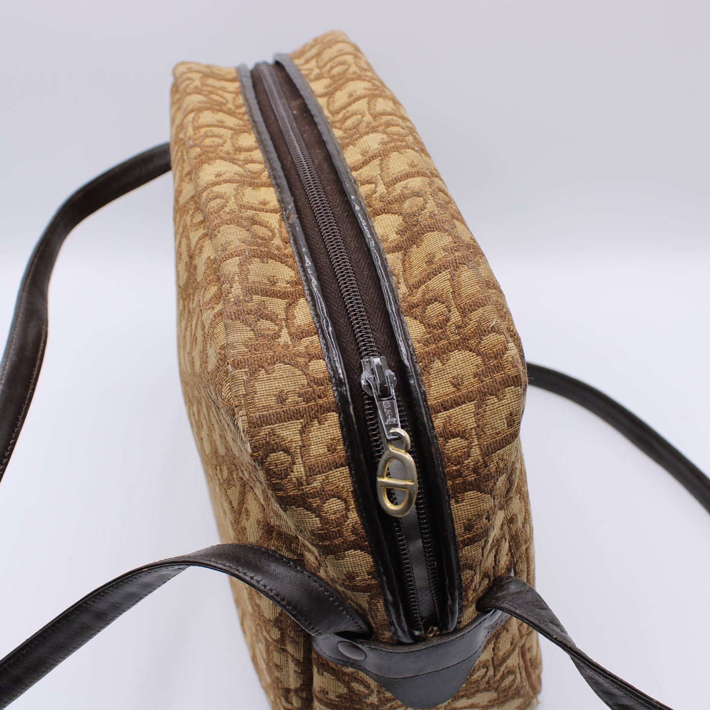 Christian Dior Trotter Brown Monogram Diorissimo Tote Bag Vintage