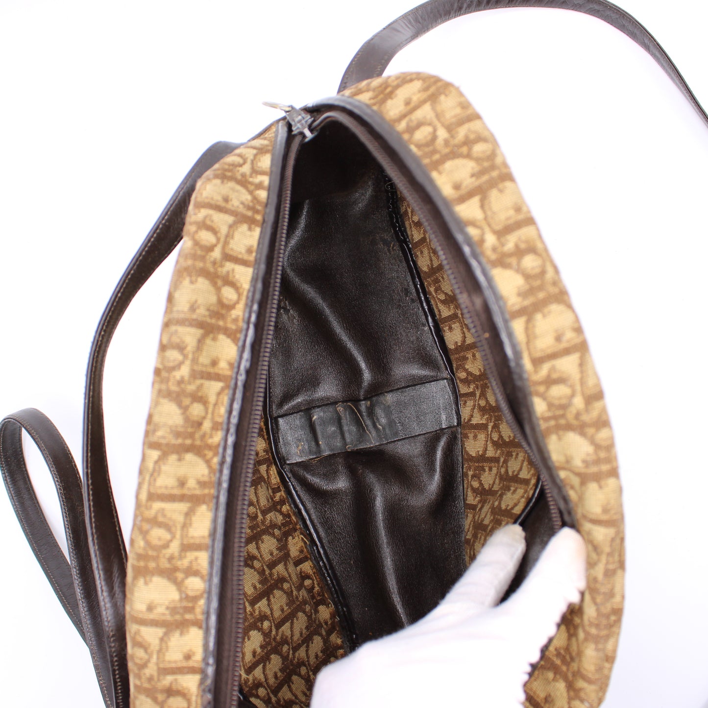 Christian Dior Trotter Brown Monogram Diorissimo Tote Bag Vintage