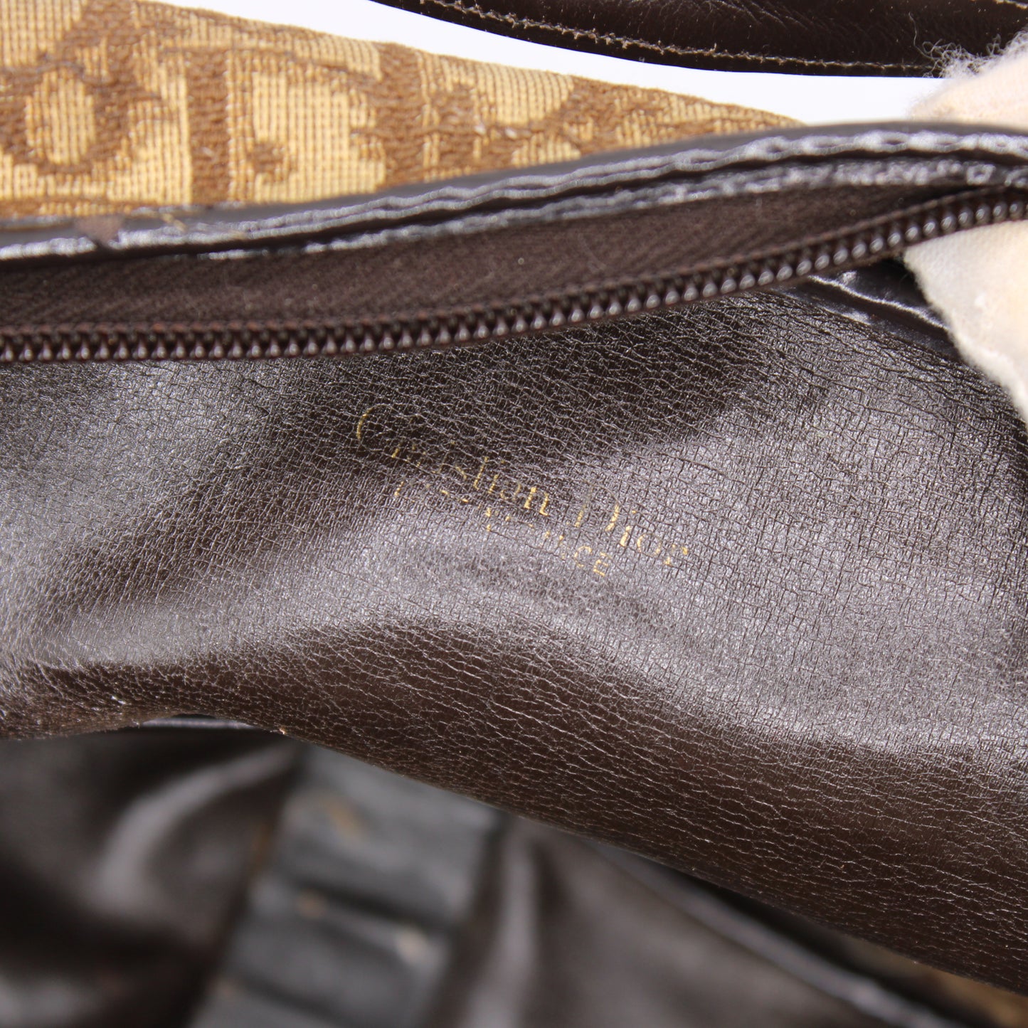 Christian Dior Trotter Brown Monogram Diorissimo Tote Bag Vintage