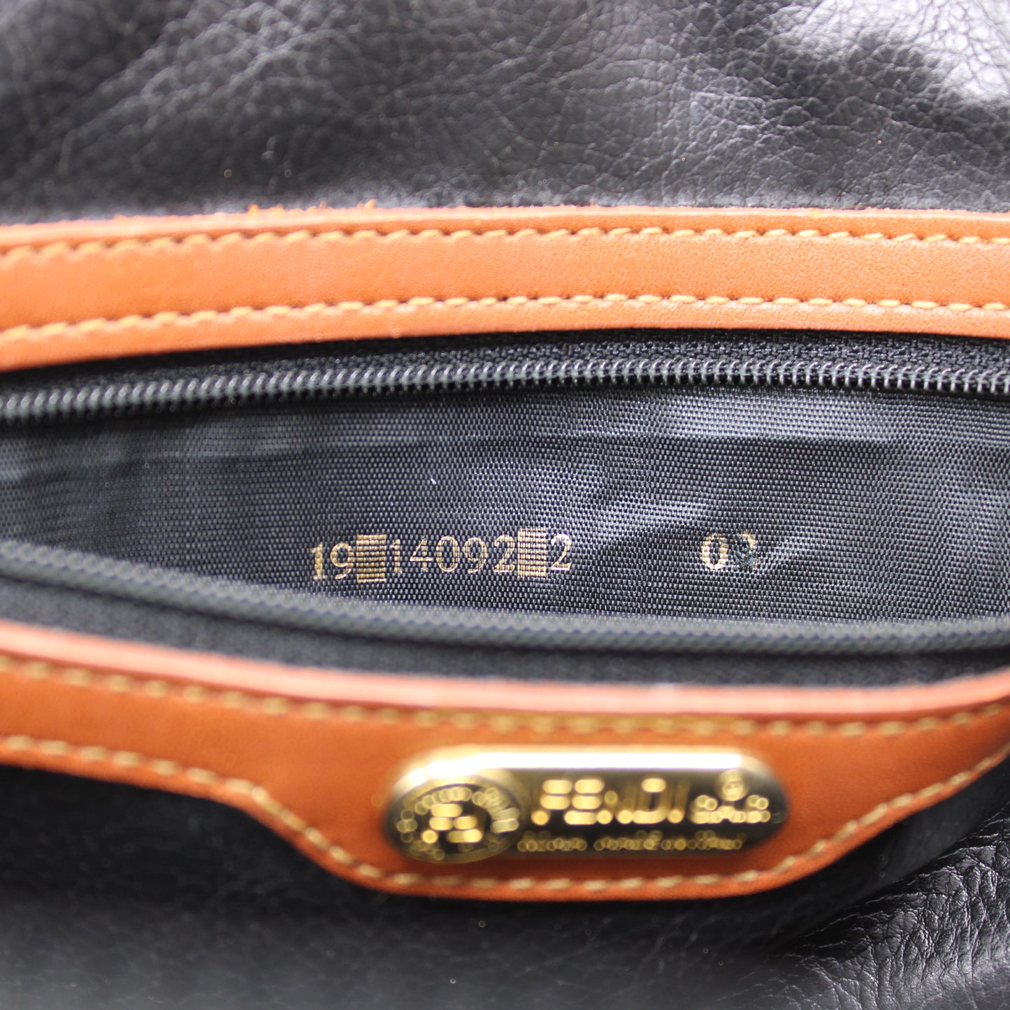 Fendi Leather Trimmed Medium Pequin Karl Lagerfeld Dome Bag Vintage #2