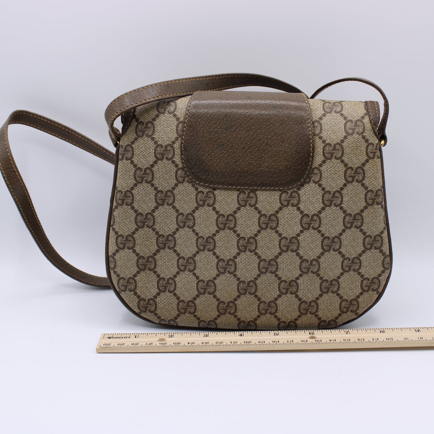 Gucci Ophidia Beige GG Canvas Crossbody Bag Vintage