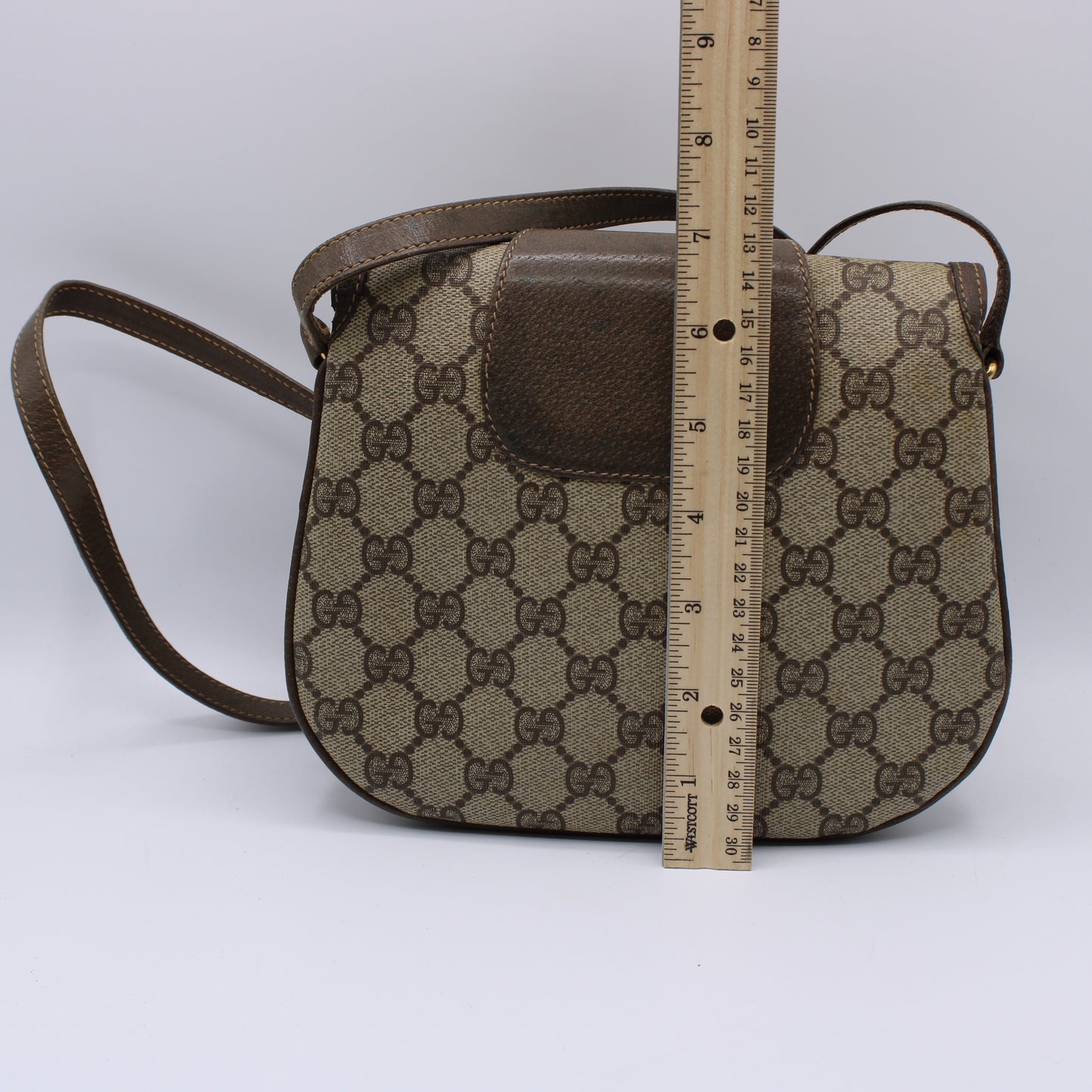 Gucci Ophidia Beige GG Canvas Crossbody Bag Vintage