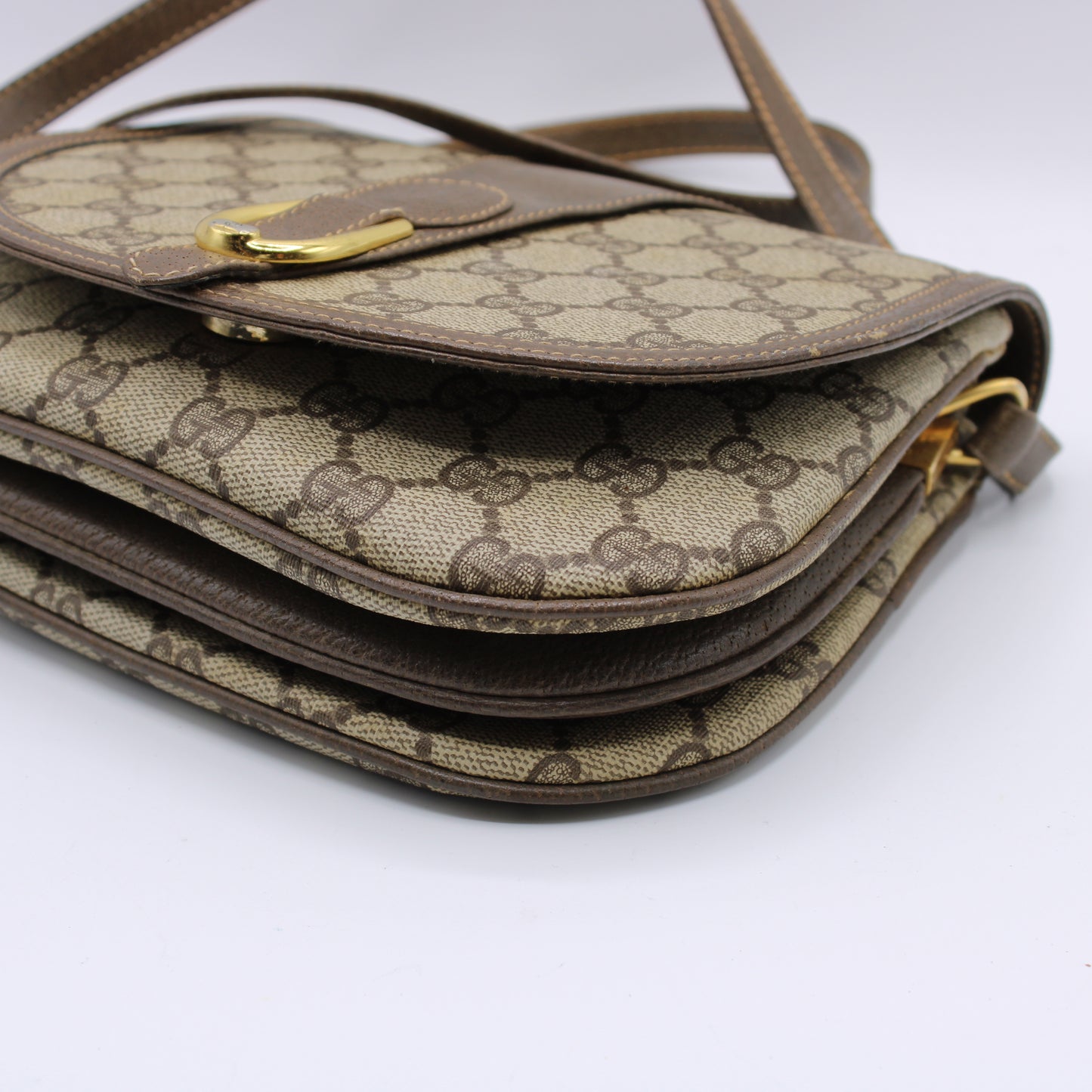 Gucci Ophidia Beige GG Canvas Crossbody Bag Vintage