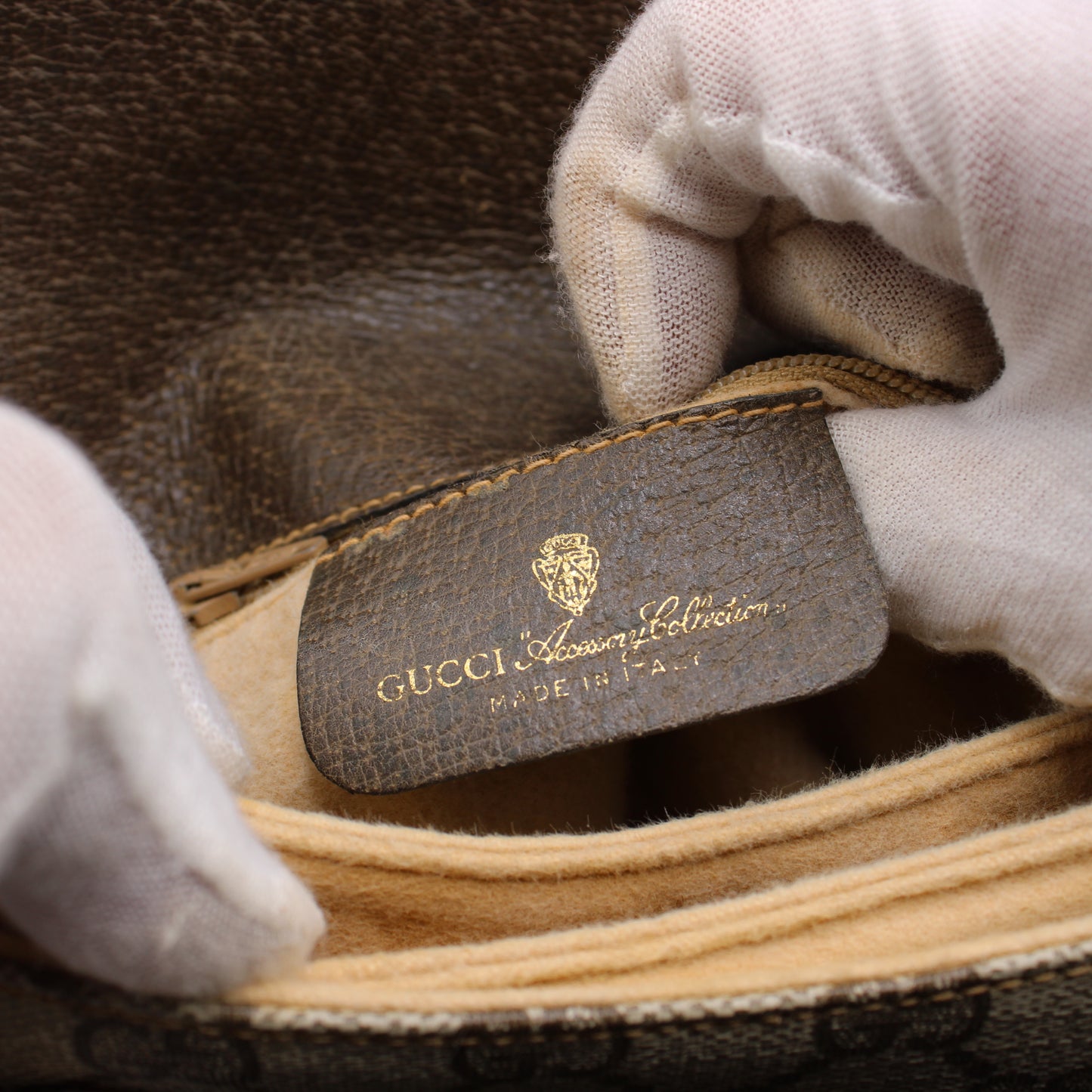 Gucci Ophidia Beige GG Canvas Crossbody Bag Vintage