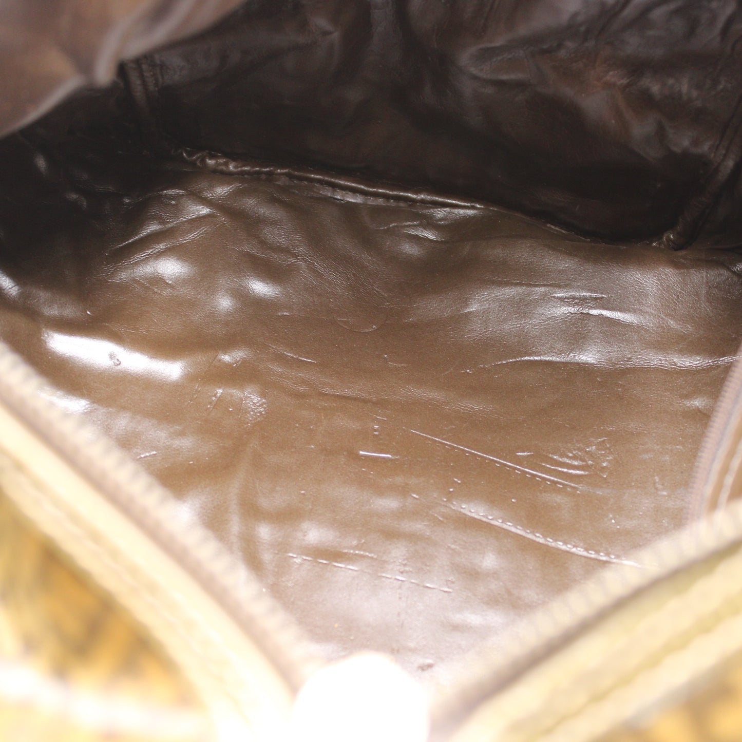 Fendi Boston Zucca Patent Leather Travel Bag Vintage