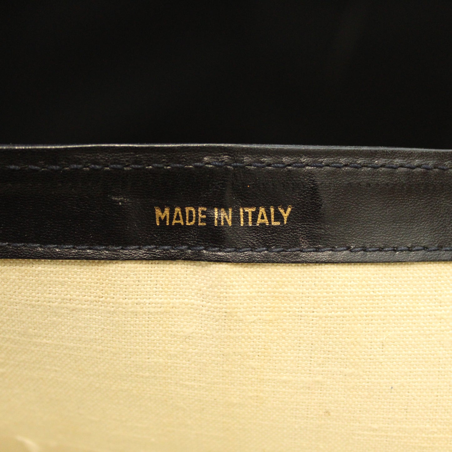 Yves Saint Laurent Black Embossed Lettering Leather Crossbody Bag Vintage