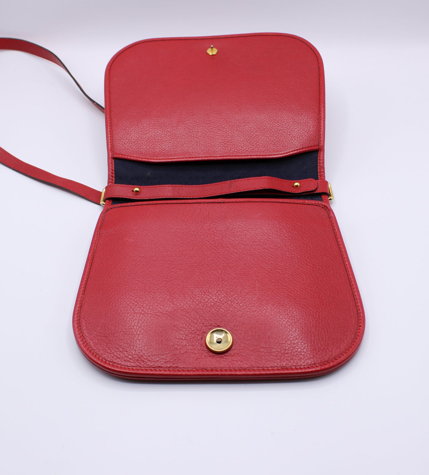 Yves Saint Laurent Red Quilted Leather Crossbody Bag Vintage