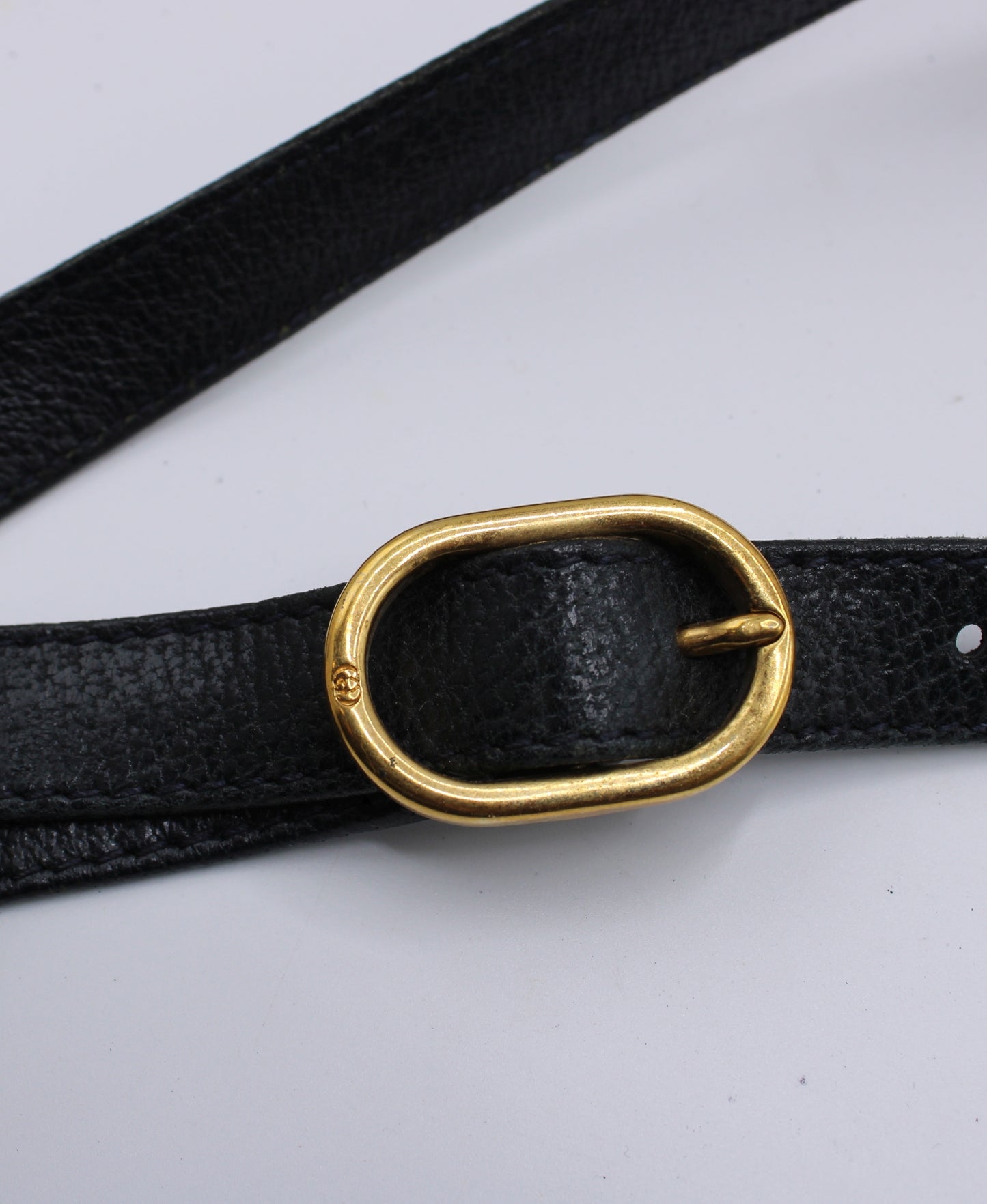 Gucci Navy GG Canvas Leather Convertible Clutch Crossbody Bag Vintage