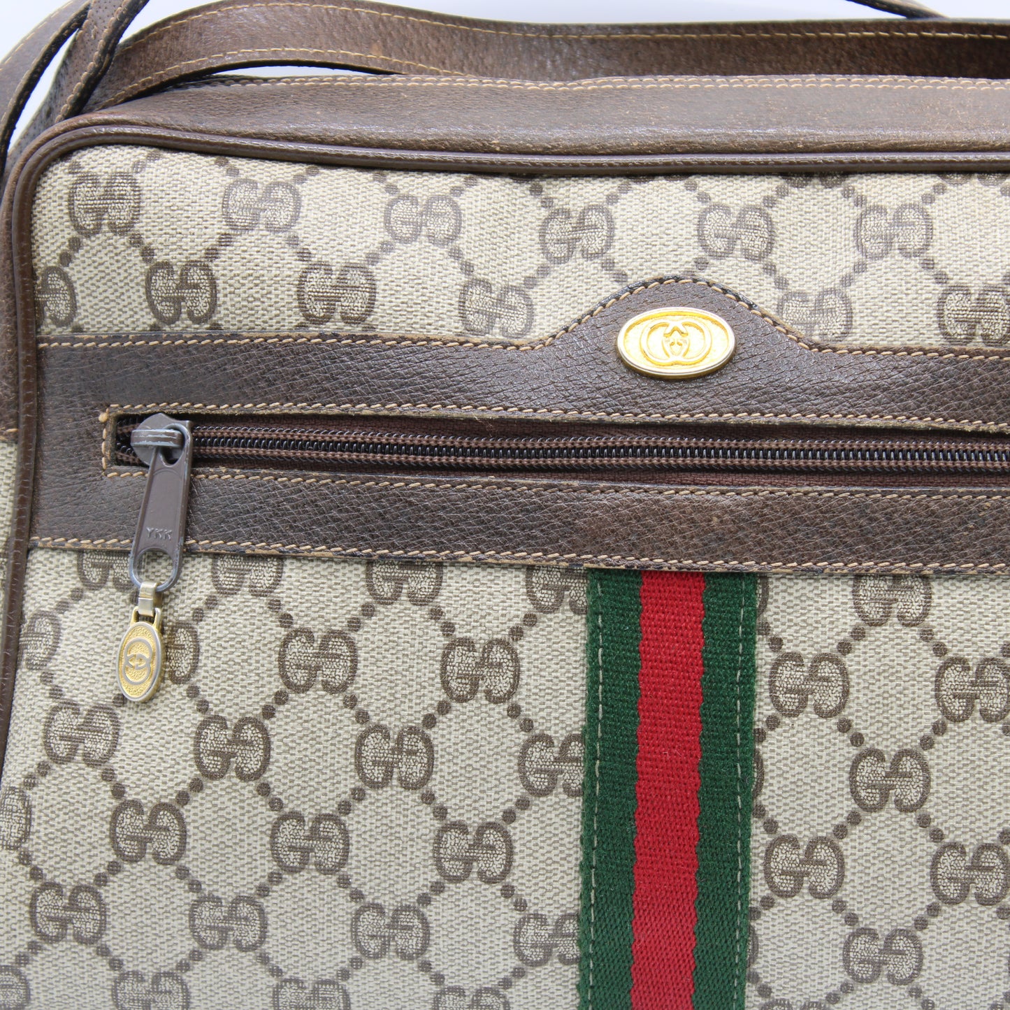 Gucci Ophidia Brown GG Supreme Crossbody Large Bag Vintage