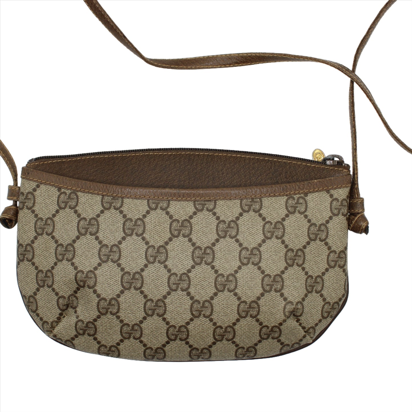 Gucci Brown GG Monogram Canvas Crossbody Bag