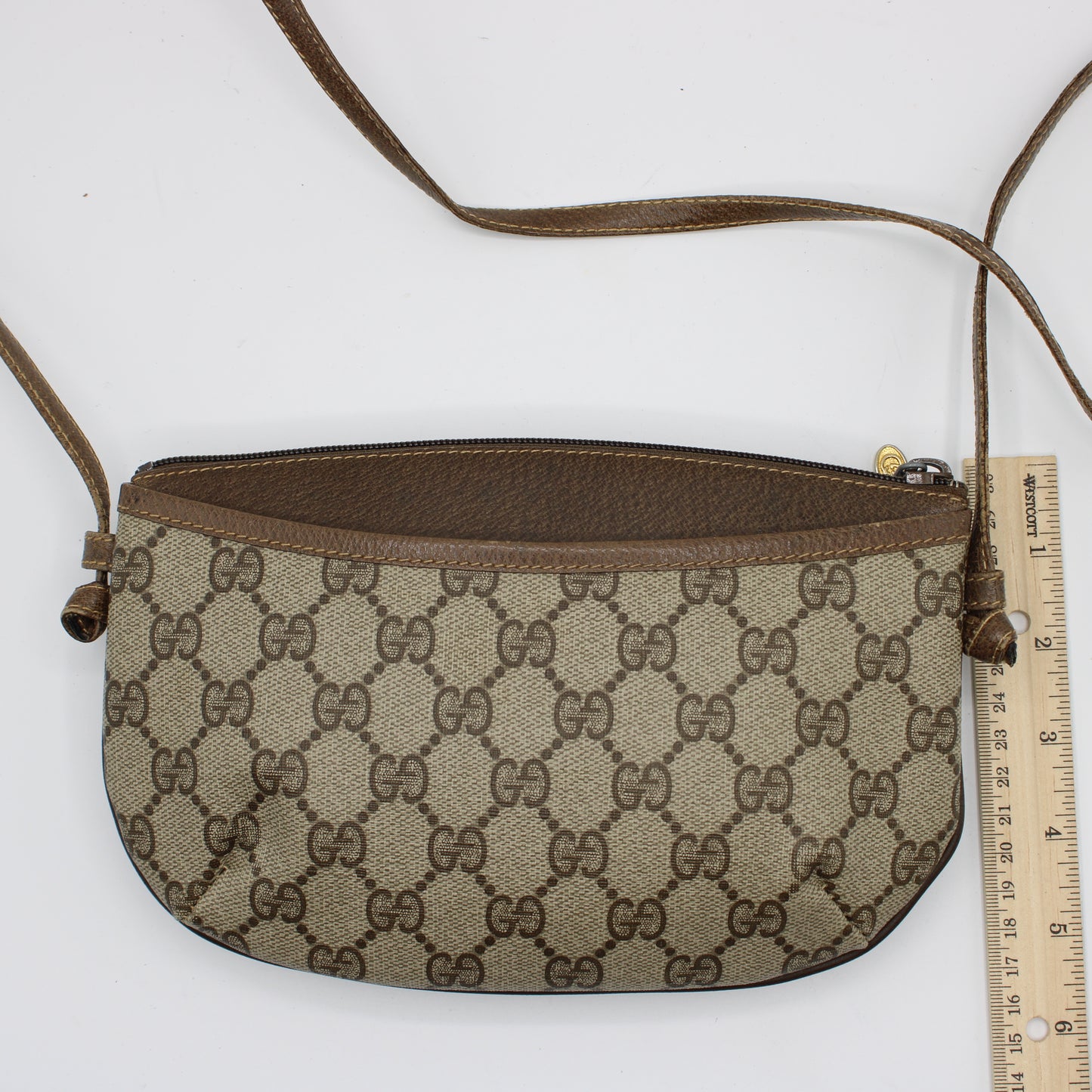 Gucci Brown GG Monogram Canvas Crossbody Bag