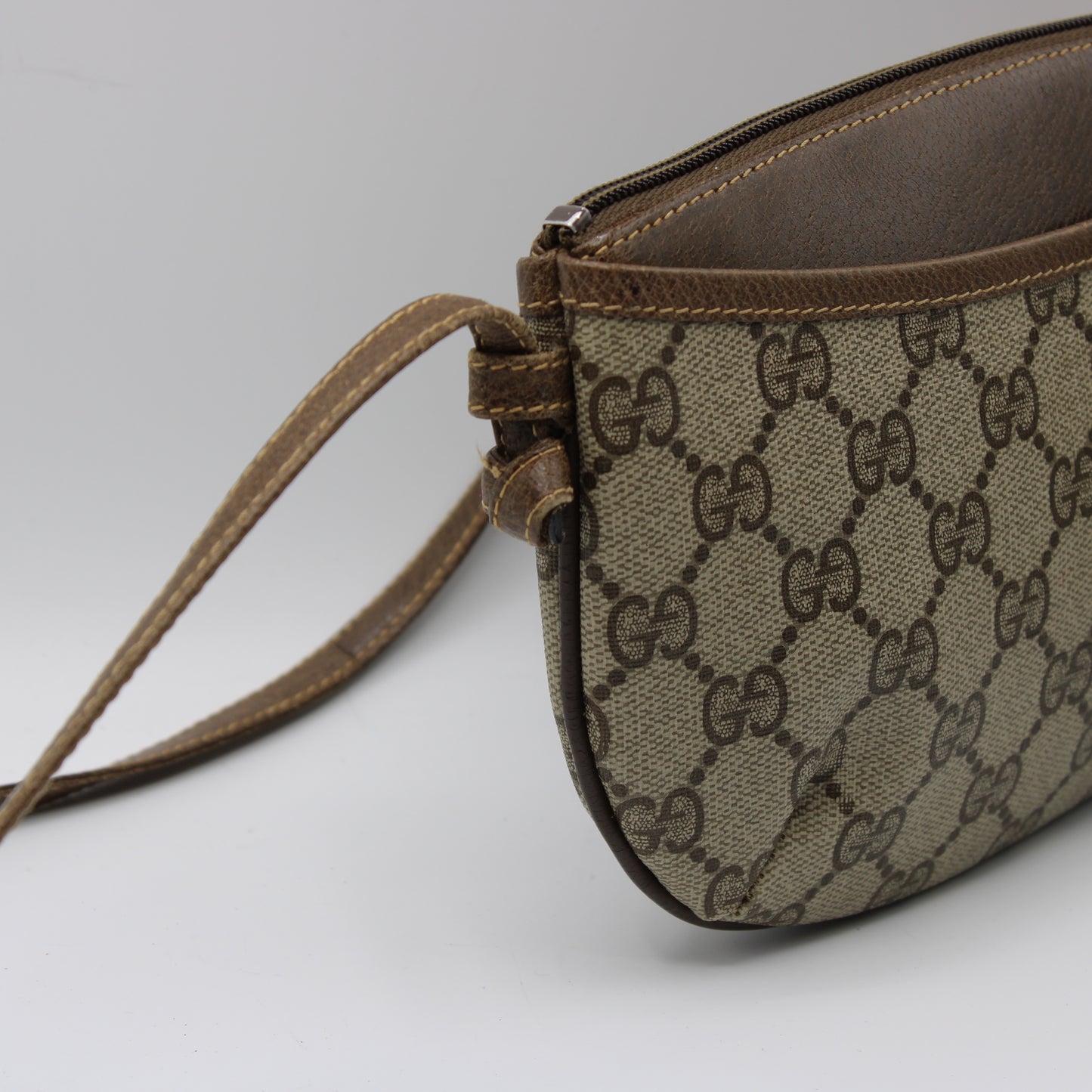 Gucci Brown GG Monogram Canvas Crossbody Bag