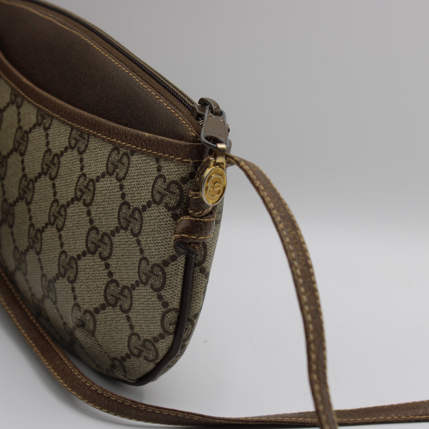 Gucci Brown GG Monogram Canvas Crossbody Bag