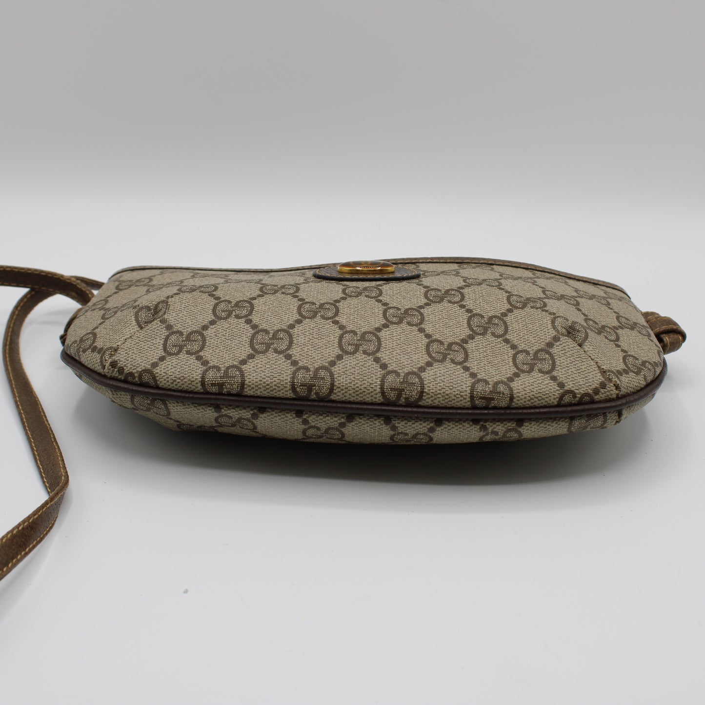 Gucci Brown GG Monogram Canvas Crossbody Bag