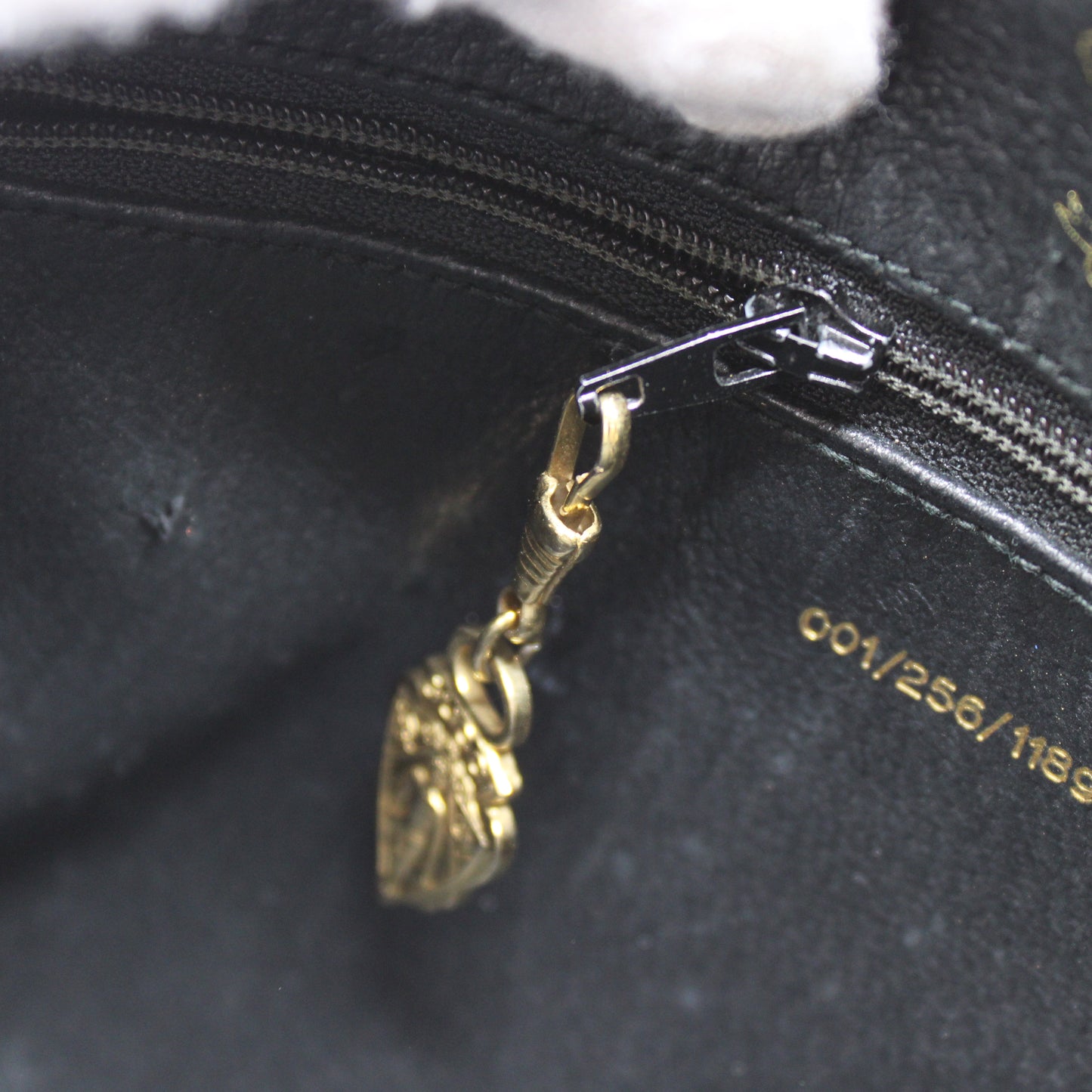 Gucci Black Leather Crossbody Bag with Logo Charm