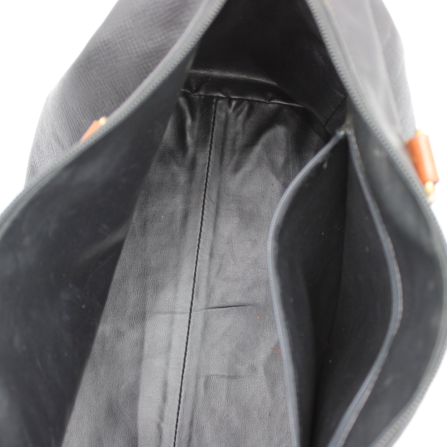 Valentino Garavani Black and Brown Leather Boston Bag