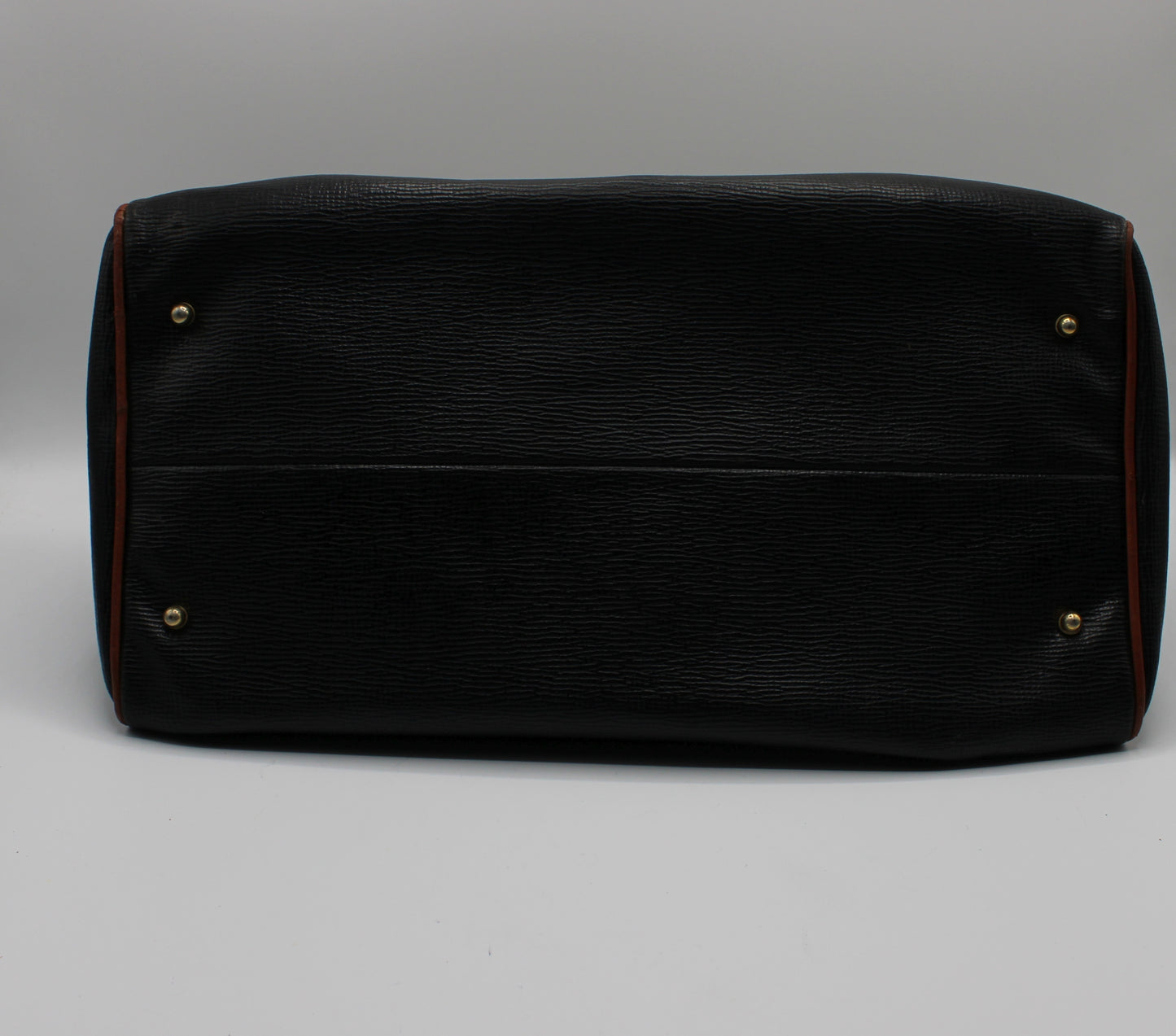 Valentino Garavani Black and Brown Leather Boston Bag