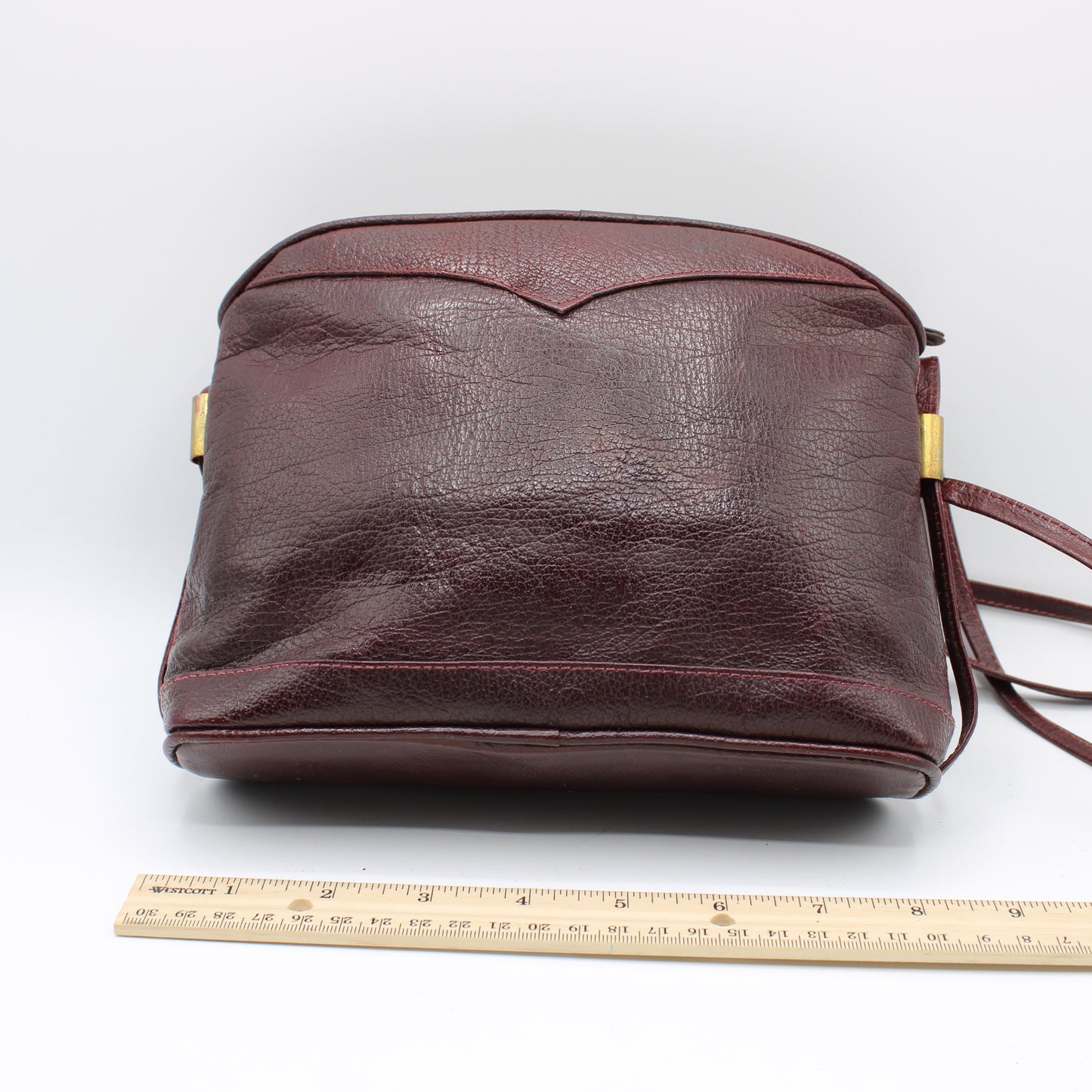 Yves Saint Laurent Burgundy Leather Crossbody Bag Vintage